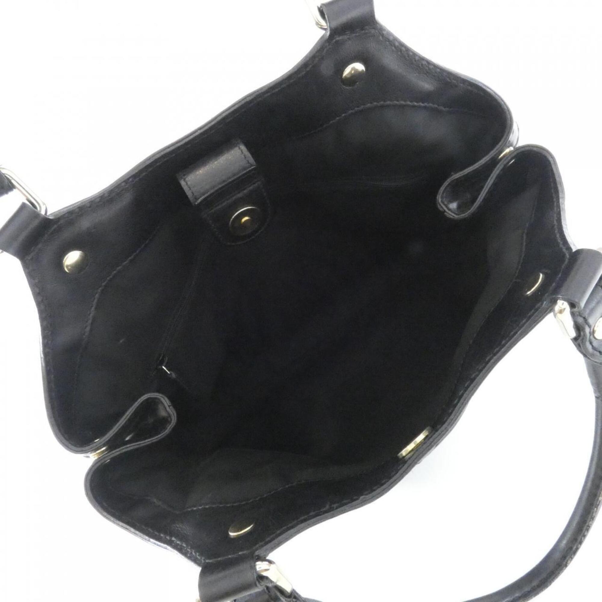Gucci Black Leather Handbag (Pre-Owned)