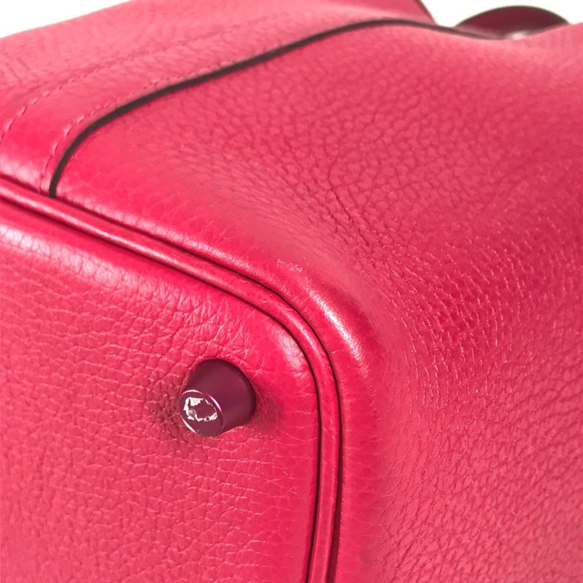 Hermes Pink Taurillon Clemence Leather Handbag (Pre-Owned)