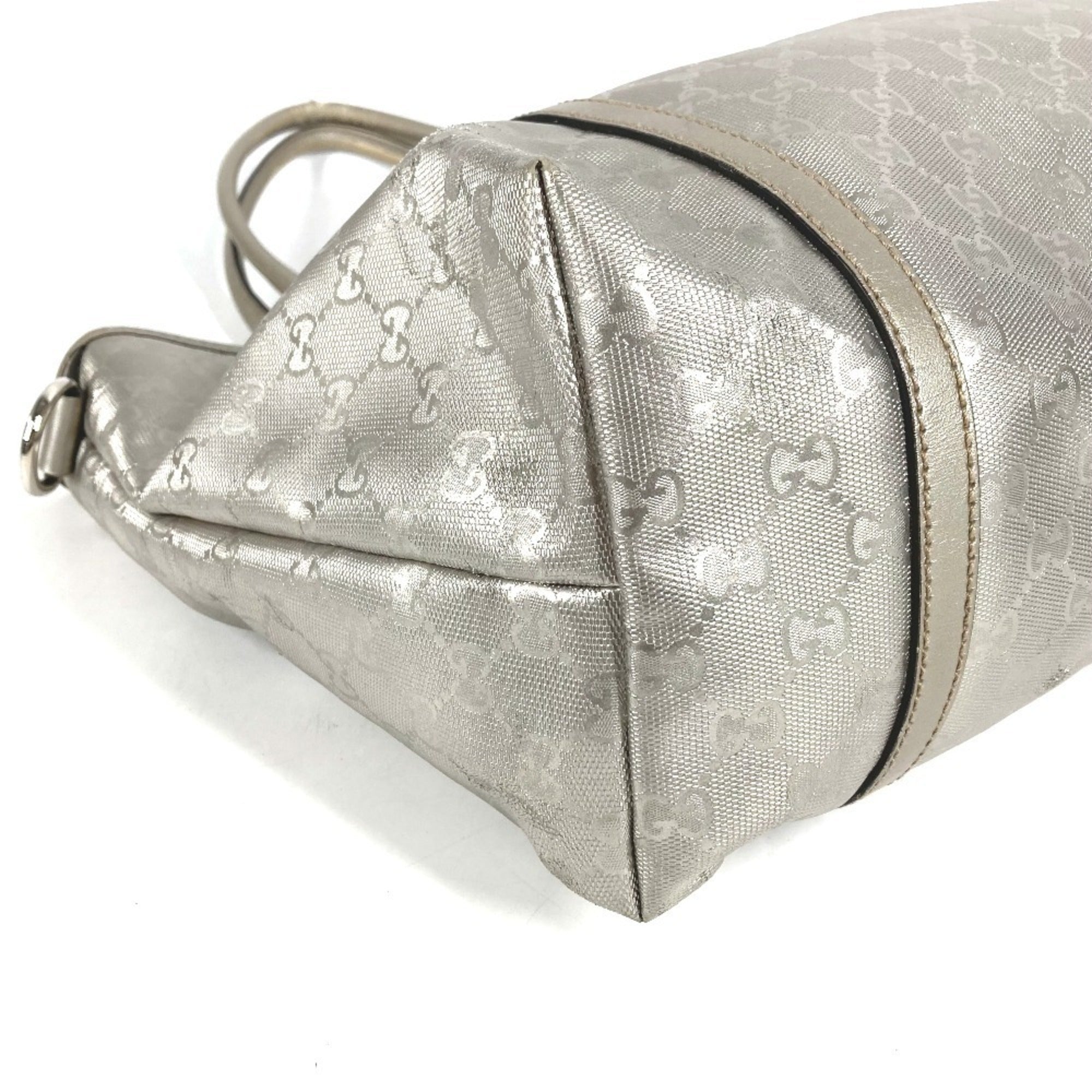Gucci Silver Gg Imprimé Shoulder Bag Tote Bag (Pre-Owned)