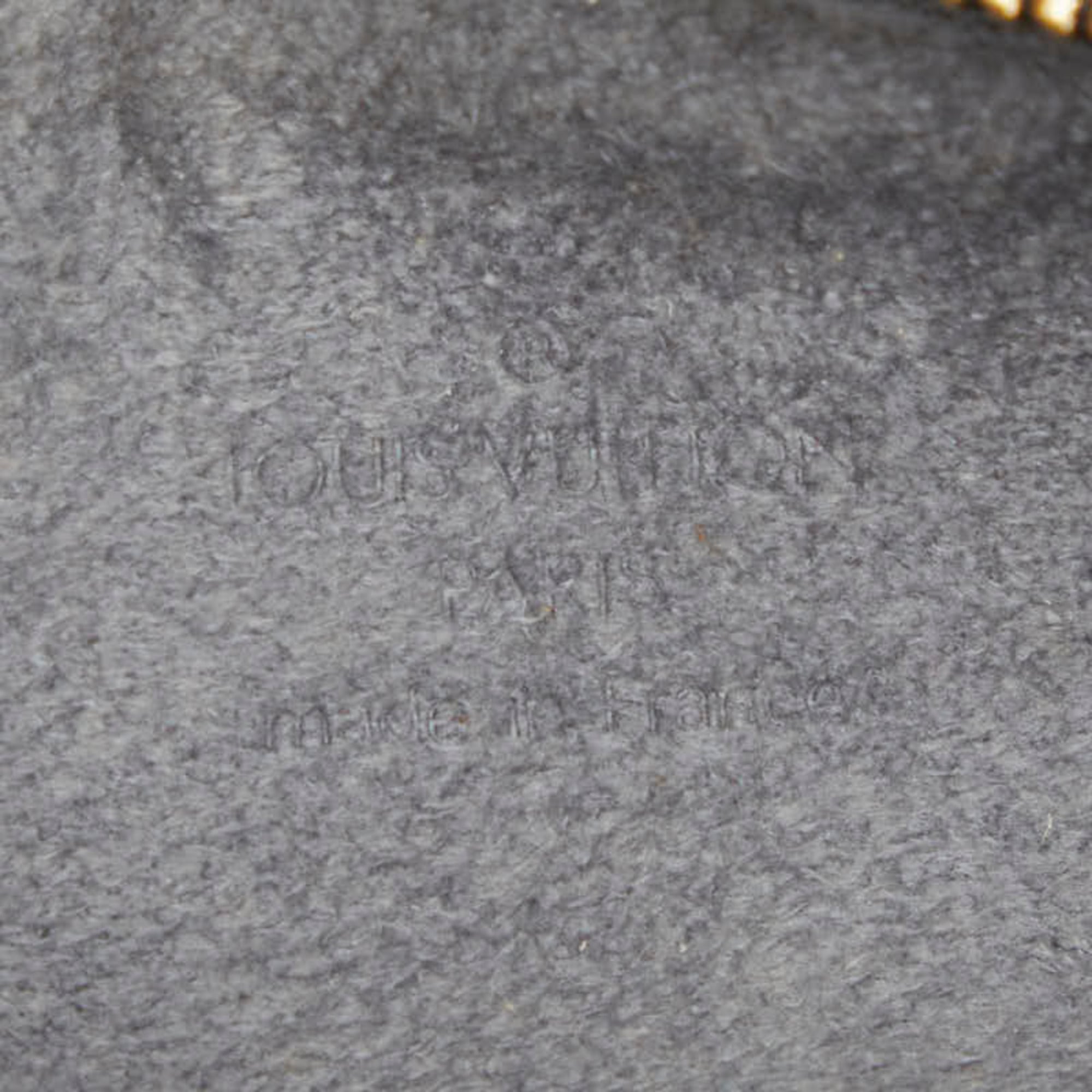 Louis Vuitton Black Noir Leather Handbag Pouch (Pre-Owned)