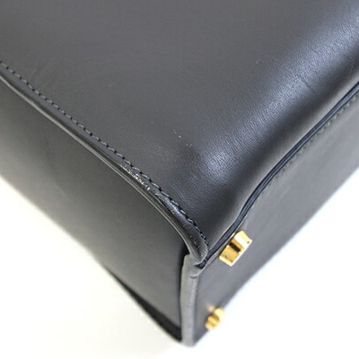 Giorgio Armani Black Leather Handbag (Pre-Owned)