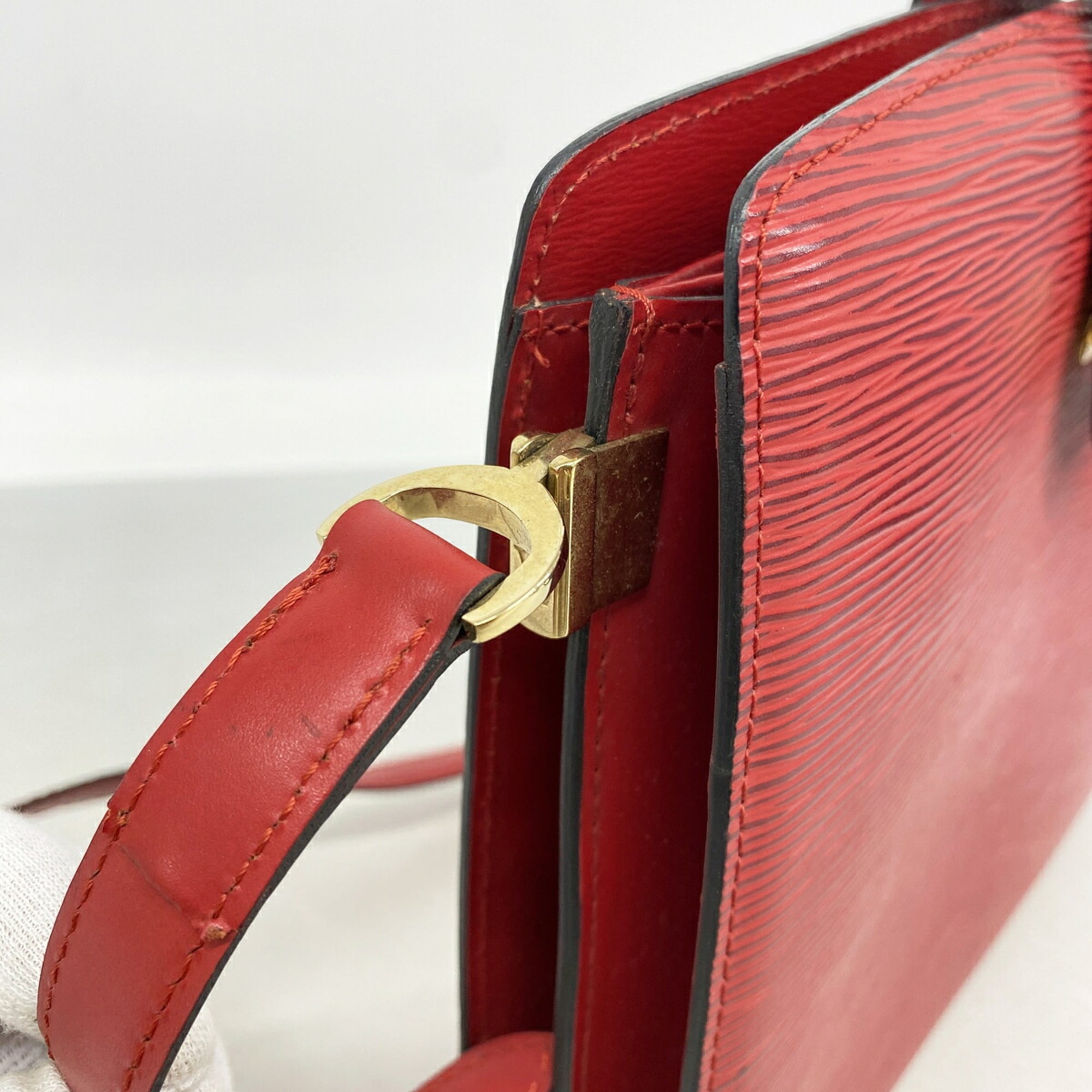 Louis Vuitton Castilian Red Shoulder Bag (Pre-Owned)