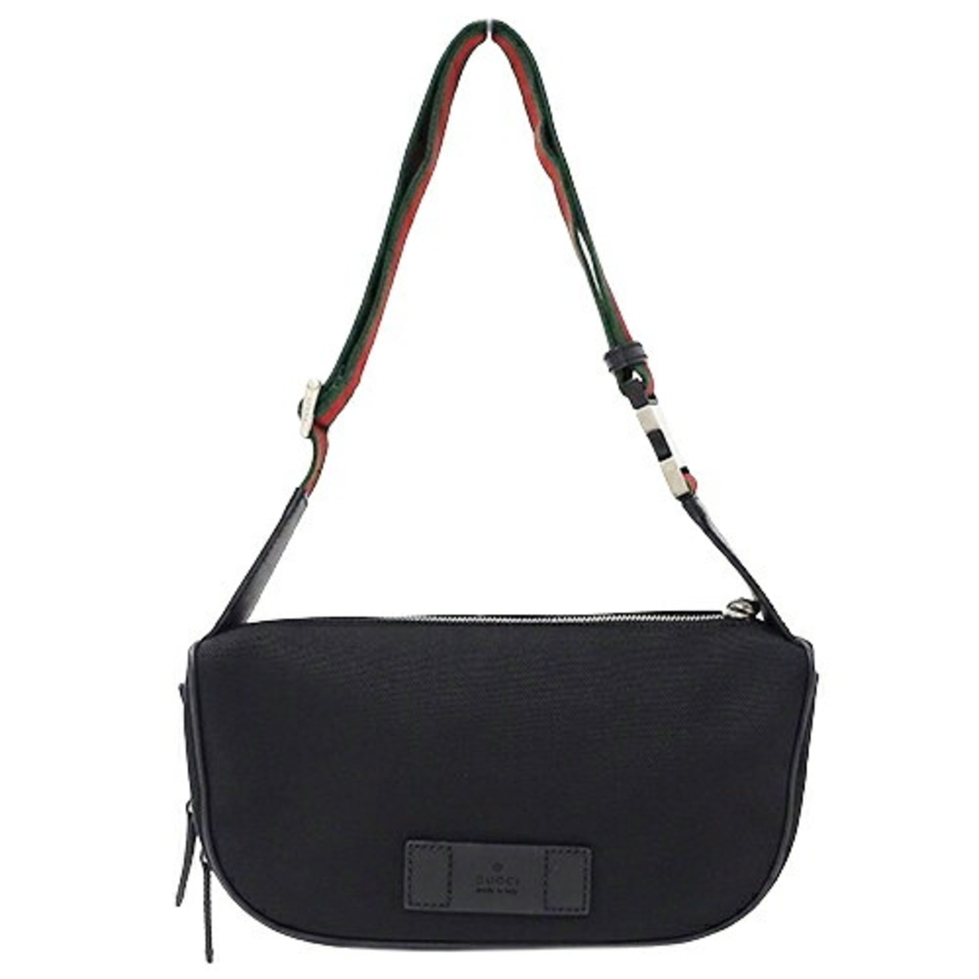 Gucci Black Canvas Shoulder Bag Sling Bag (Pre-Owned)