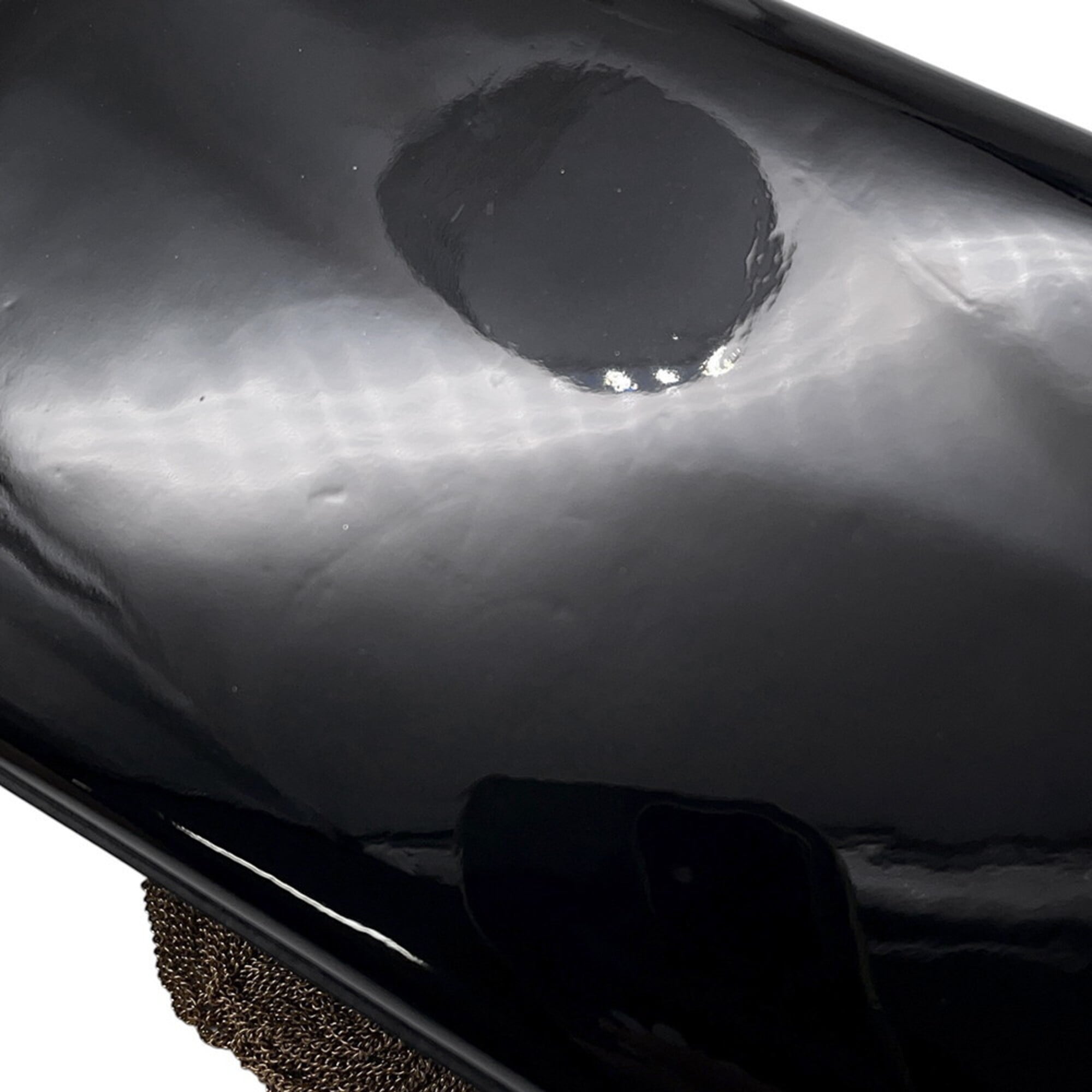 Yves Saint Laurent Black Patent Leather Handbag Shoulder Bag (Pre-Owned)