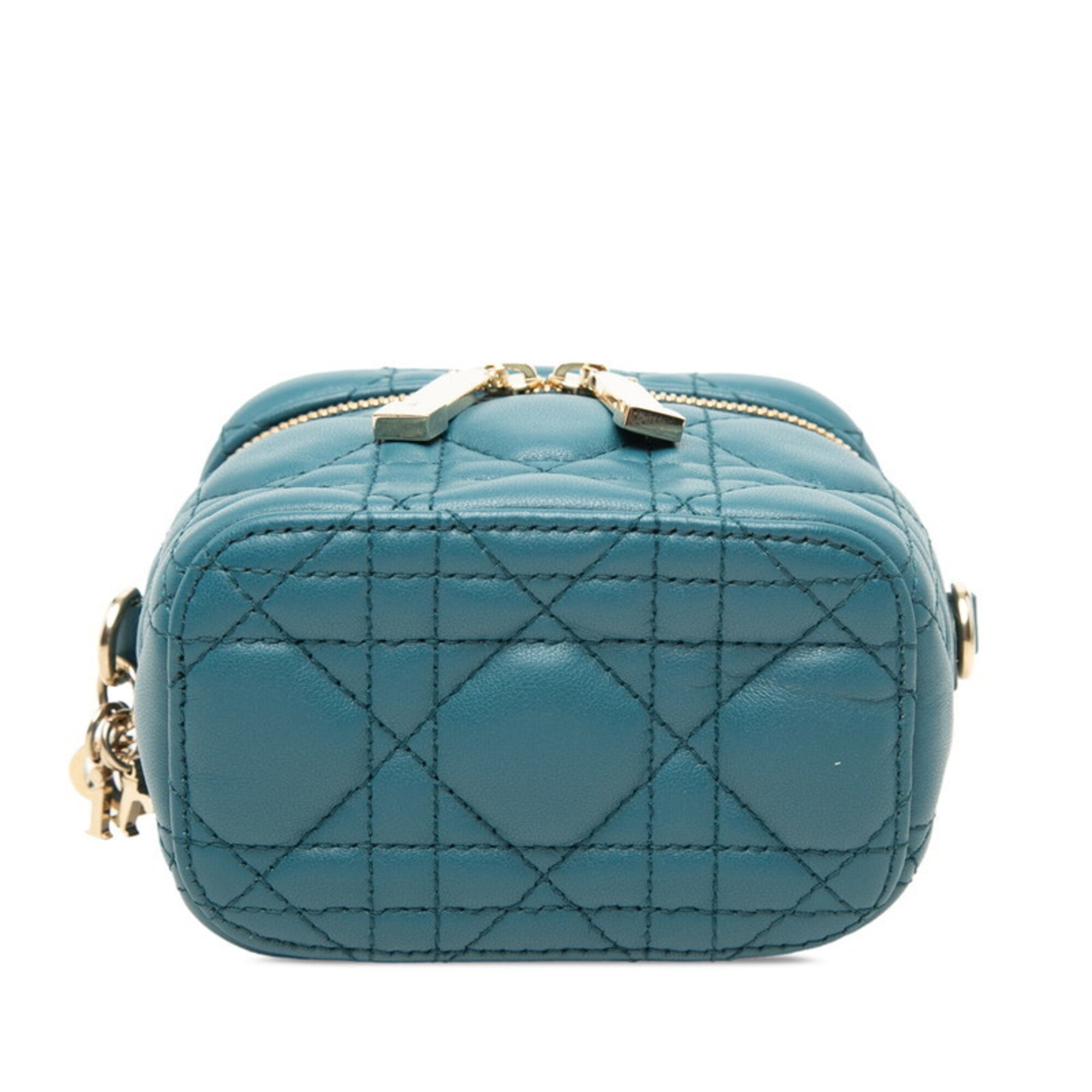 Christian Dior Blue Leather Vanity Bag (Pre-Owned)