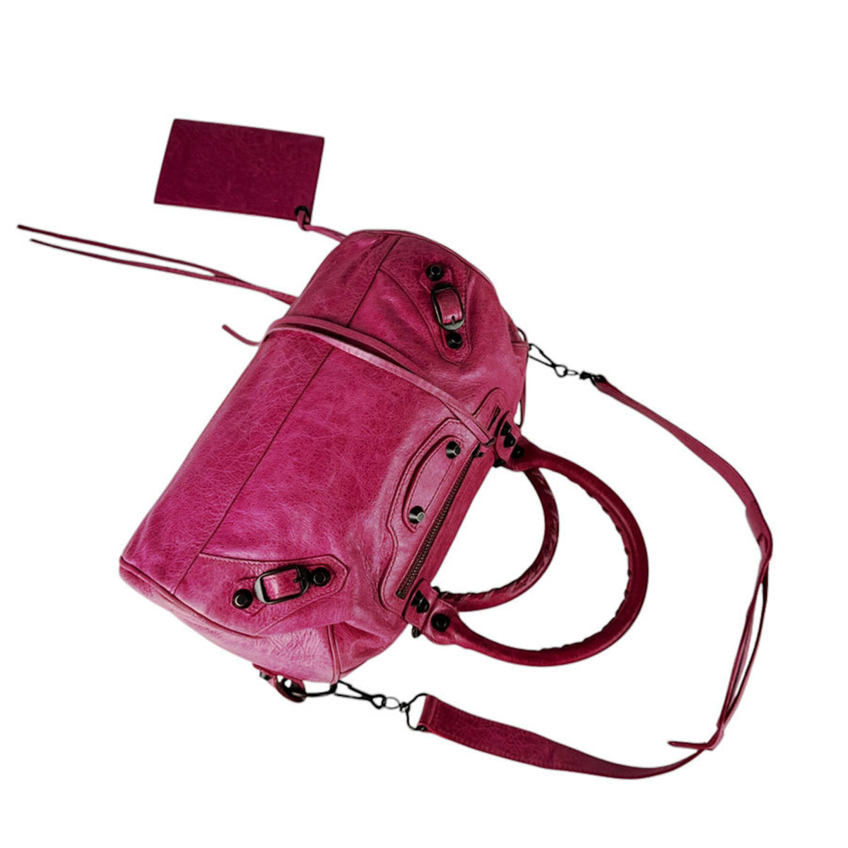 Balenciaga Pink Leather Handbag Shoulder Bag (Pre-Owned)