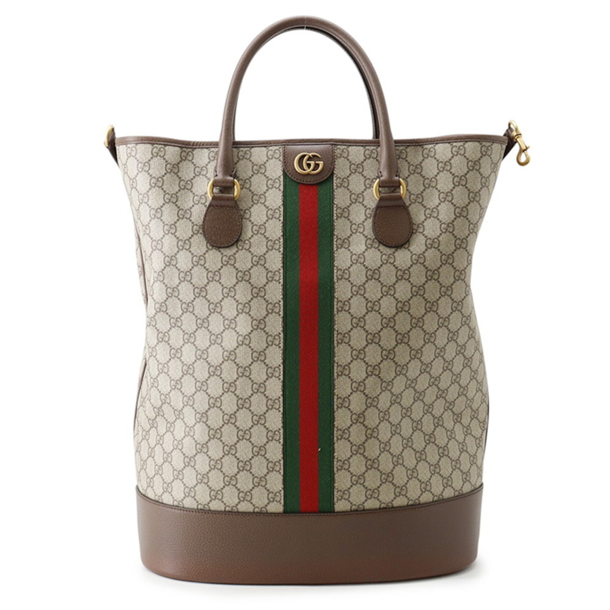 Gucci Beige Gg Supreme Leather Handbag (Pre-Owned)