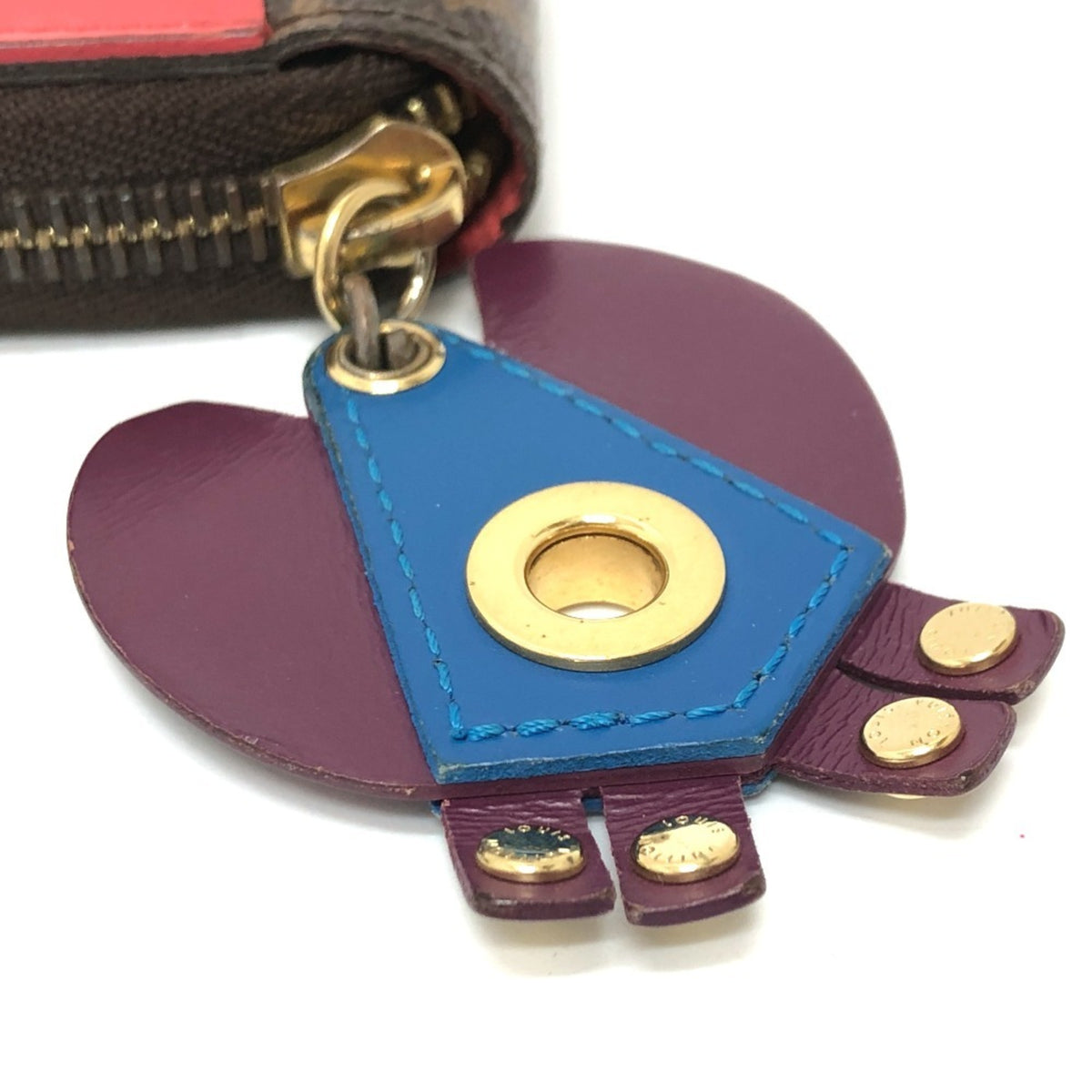 Louis Vuitton Monogram Brown Galle Monogram Multi-Color Red Color Monogram Coin Purse/Coin Case (Pre-Owned)