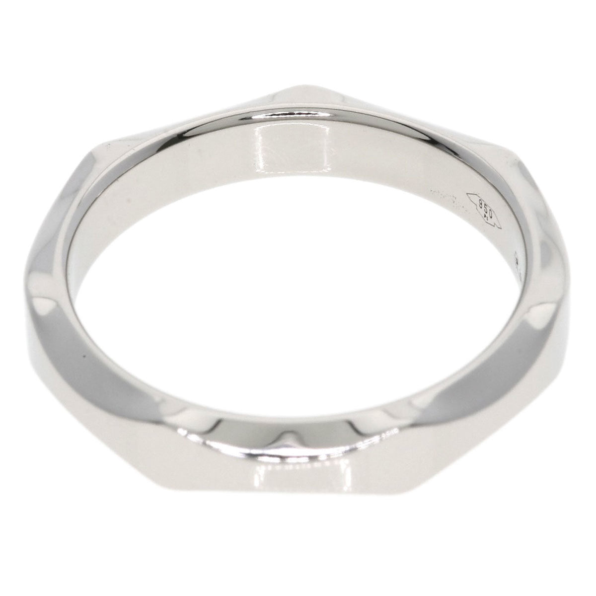 Bvlgari Silver Platinum 950 Band Ring (Pre-Owned)