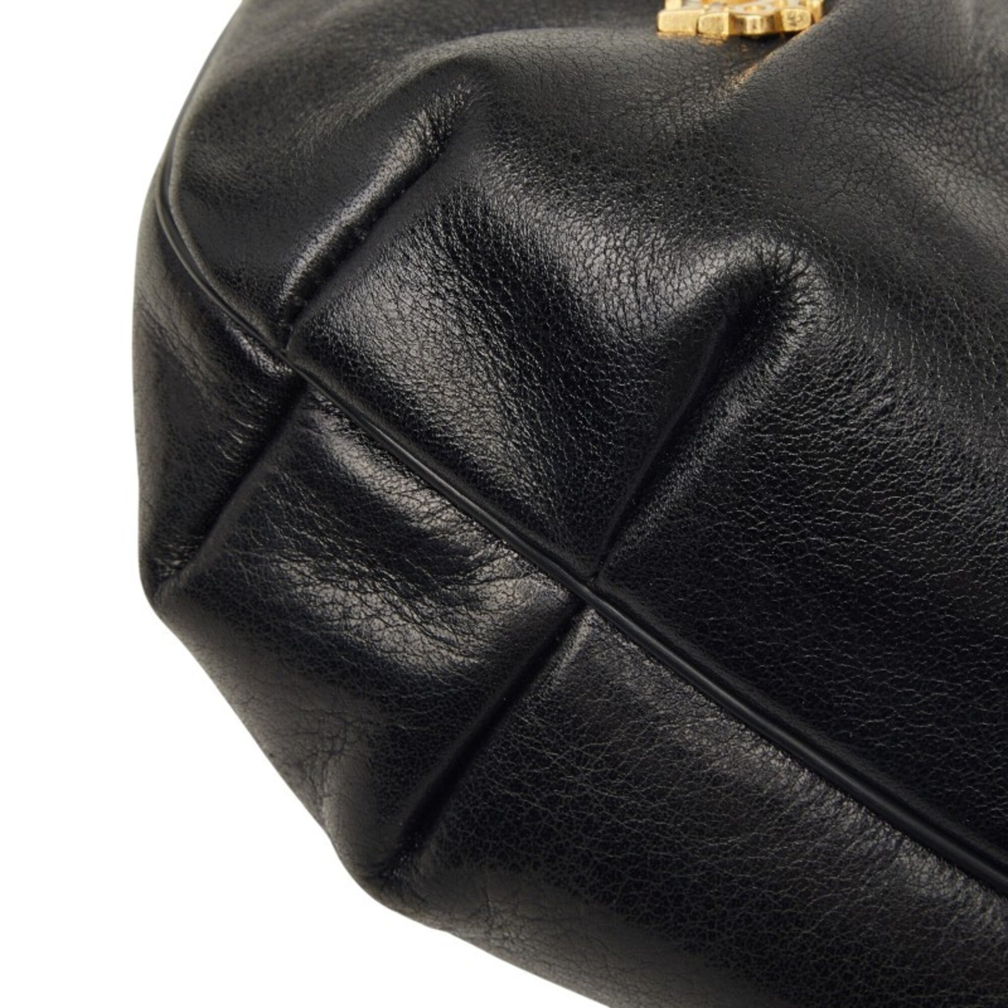 Christian Dior Black Leather Shoulder Bag (Pre-Owned)
