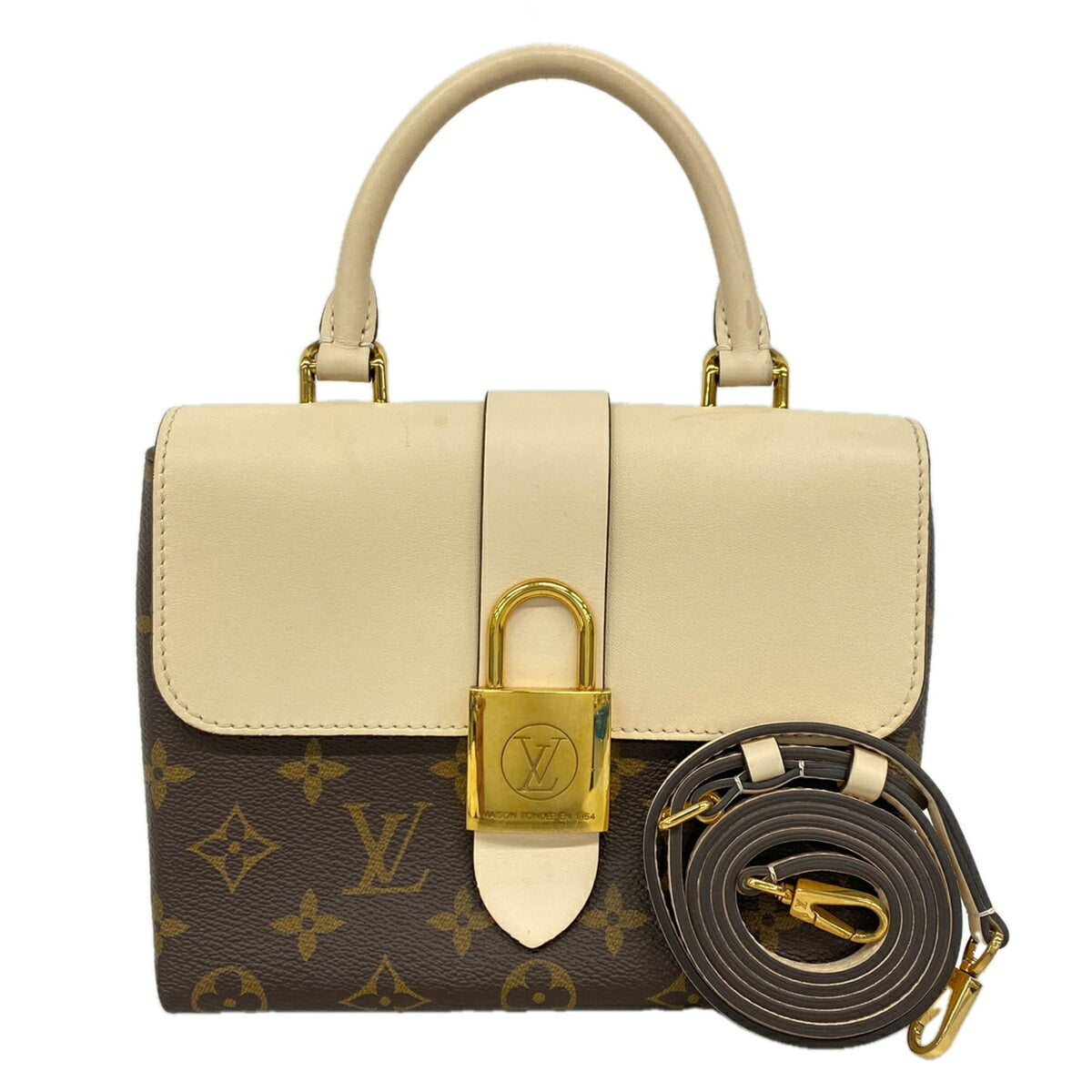 Louis Vuitton Brown Cream Handbag (Pre-Owned)