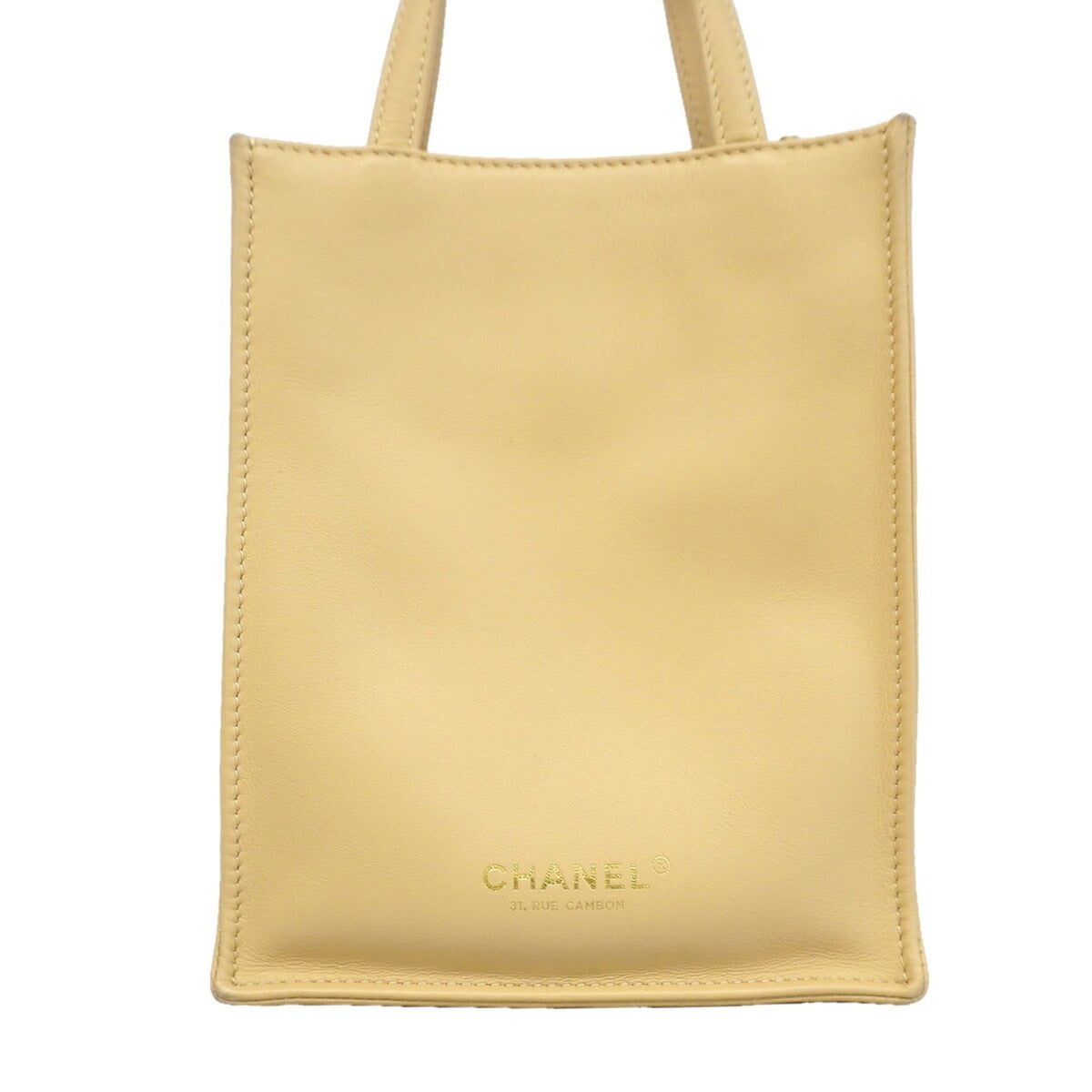 Chanel Beige Leather Handbag (Pre-Owned)