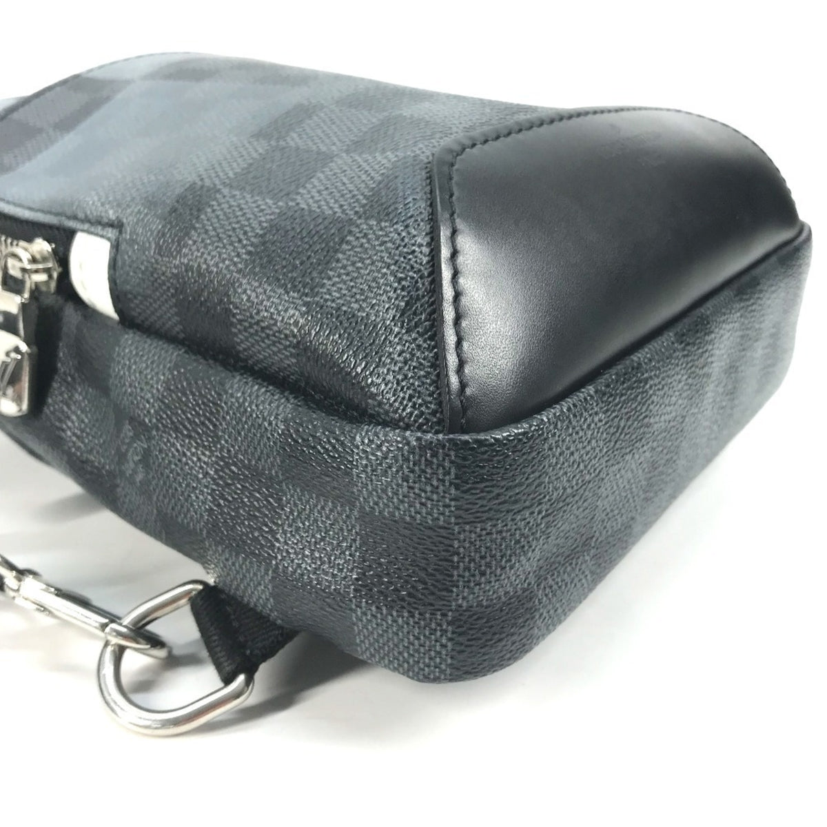 Louis Vuitton Black Galle Gray Canvas Shoulder Bag Sling Bag (Pre-Owned)