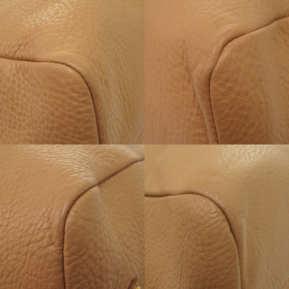 Prada Brown Leather Shoulder Bag Tote Bag (Pre-Owned)