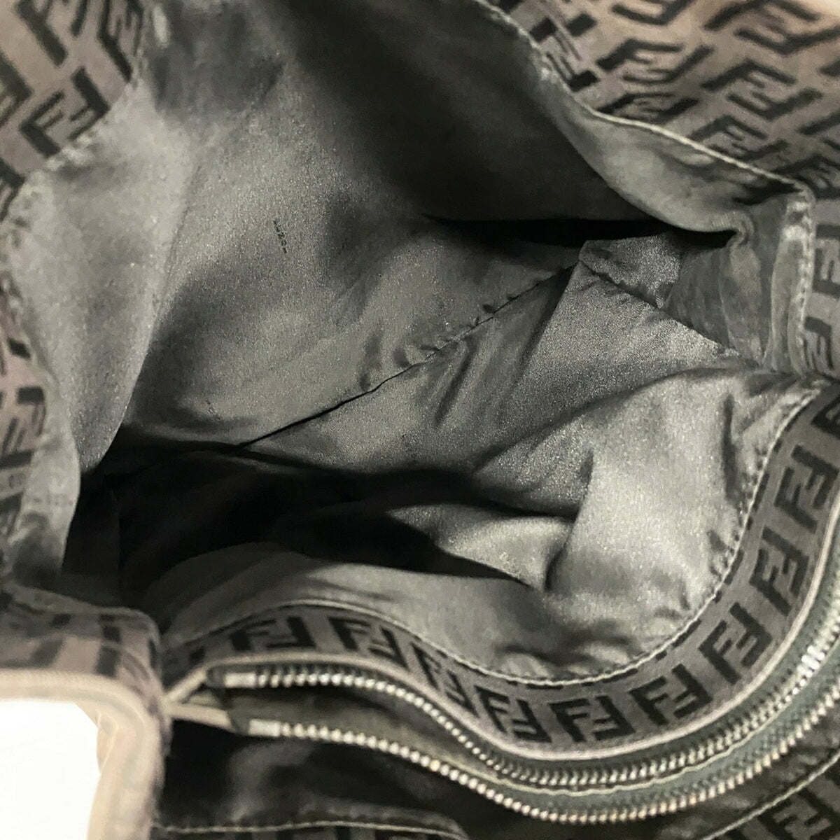 Fendi Dark Brown Nylon Canvas Tote Bag (Pre-Owned)