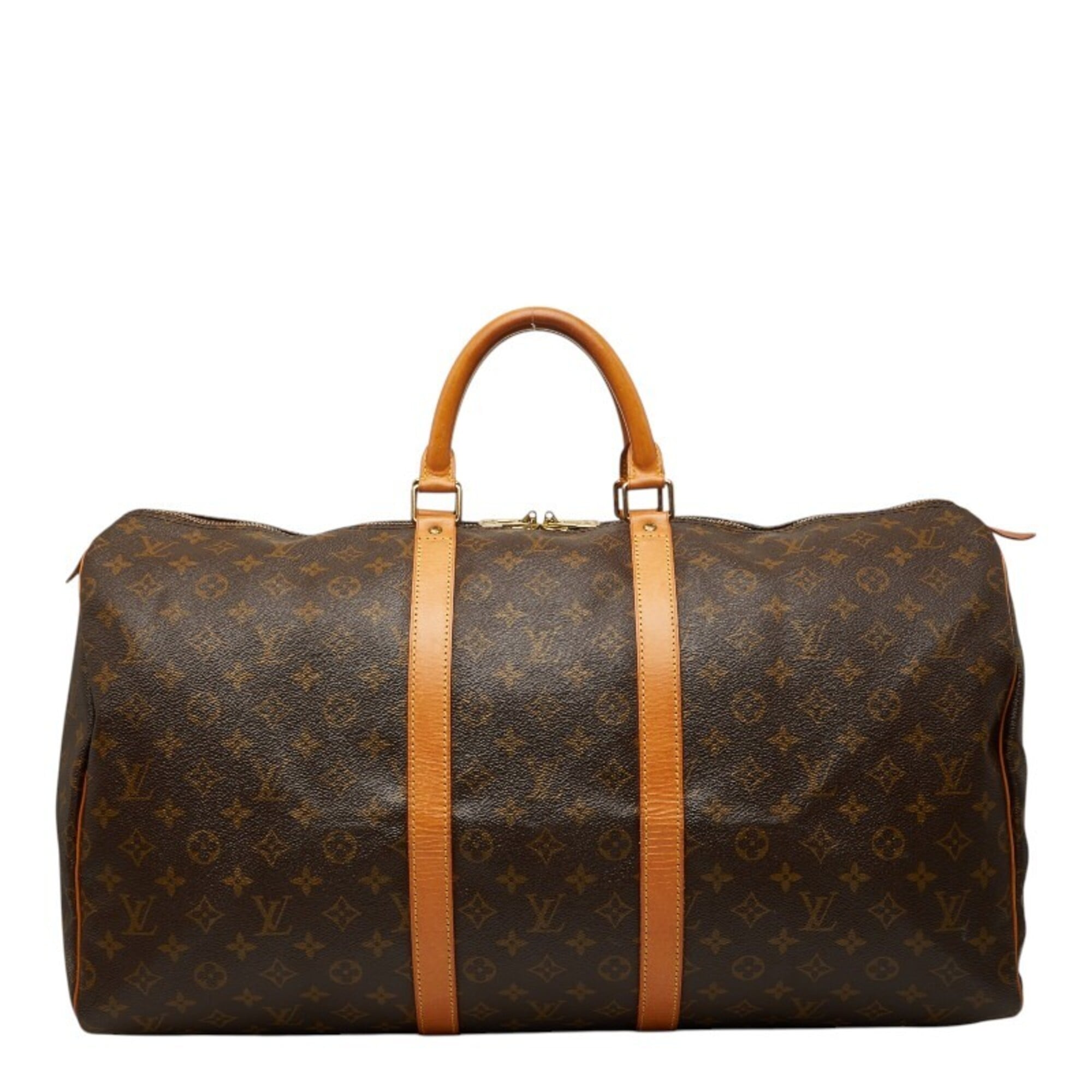 Louis Vuitton Brown Pvc Leather Boston Bag (Pre-Owned)