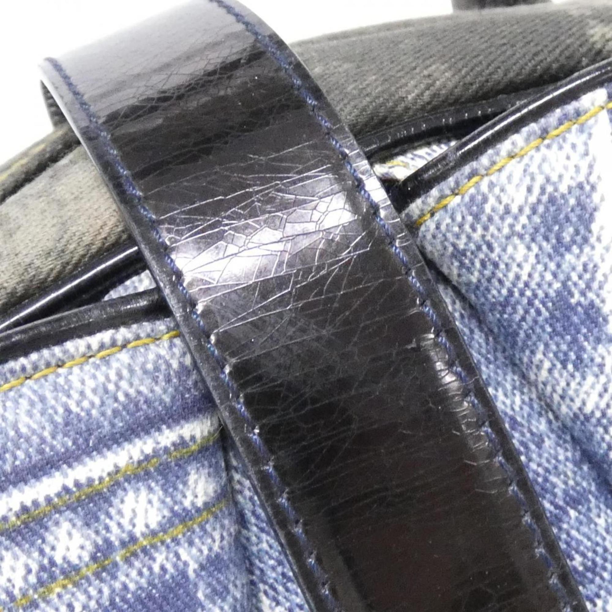 Christian Dior Blue Denim Leather Handbag (Pre-Owned)