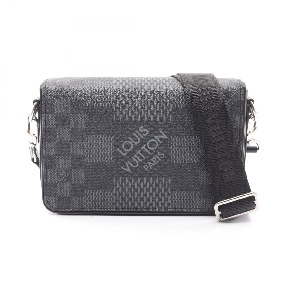 Louis Vuitton Damier Graphite Black Coated Canvas Leather Shoulder Bag (Pre-Owned)