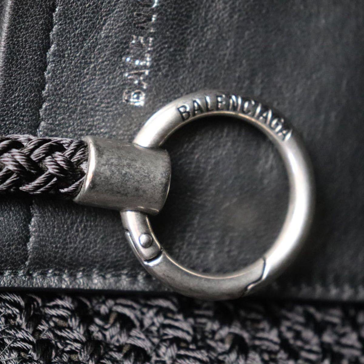 Balenciaga Black Nylon Leather Shoulder Bag (Pre-Owned)