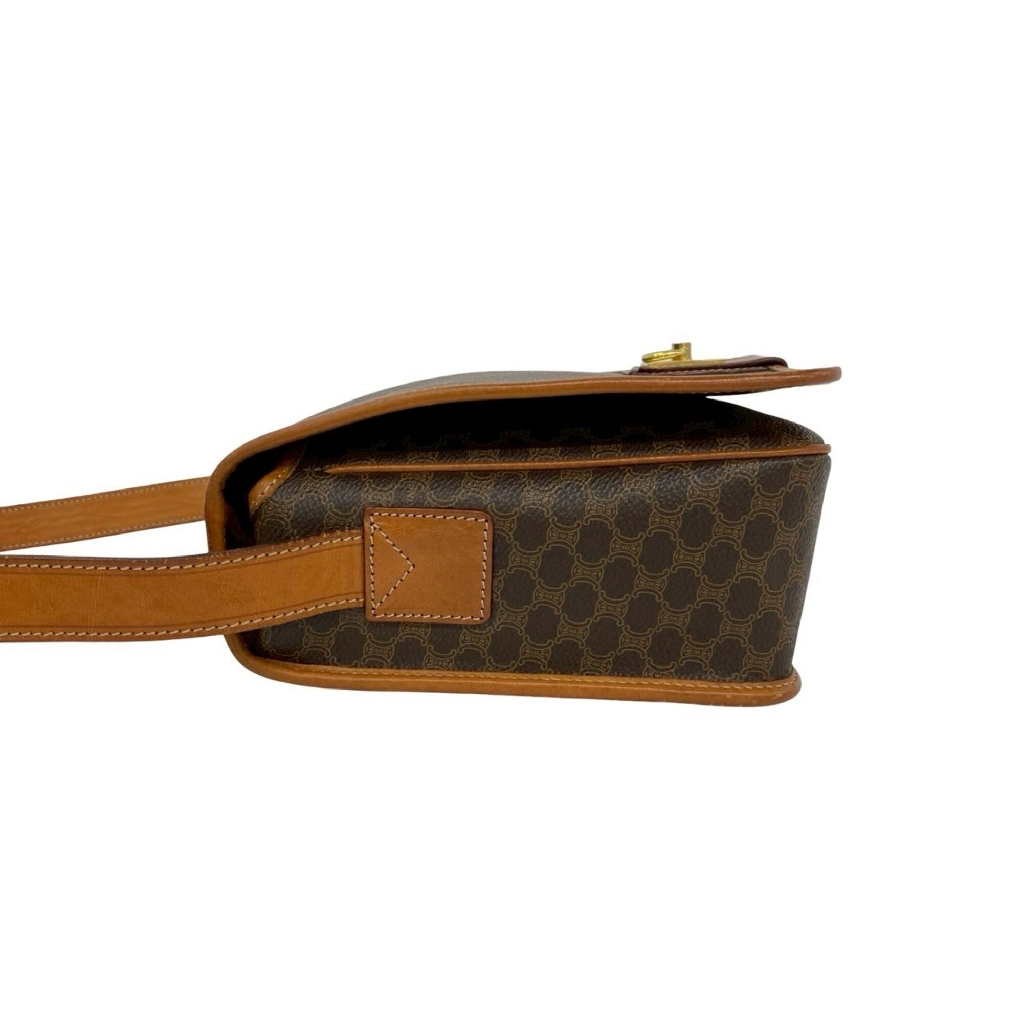 Celine Brown Leather Pvc Shoulder Bag (Pre-Owned)