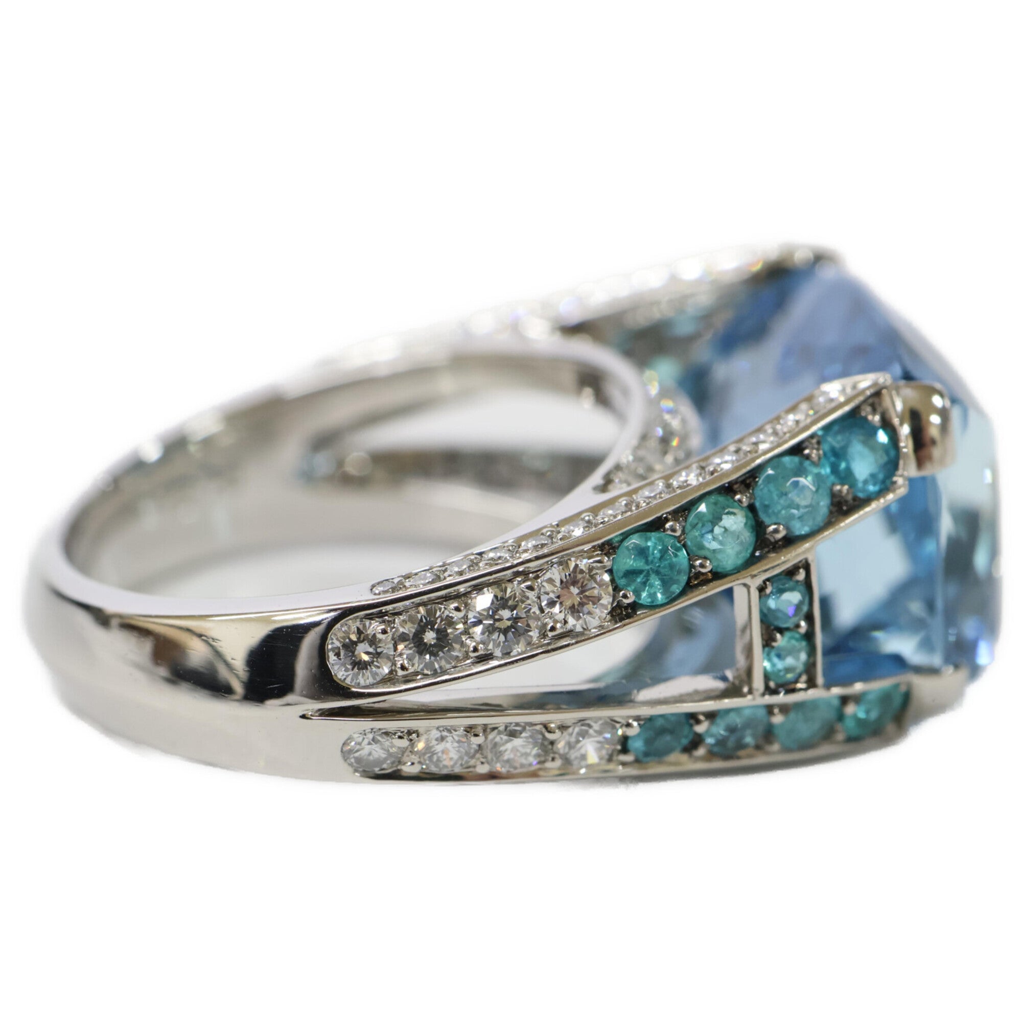Harry Winston Silver Platinum 950 Band Ring (Pre-Owned)