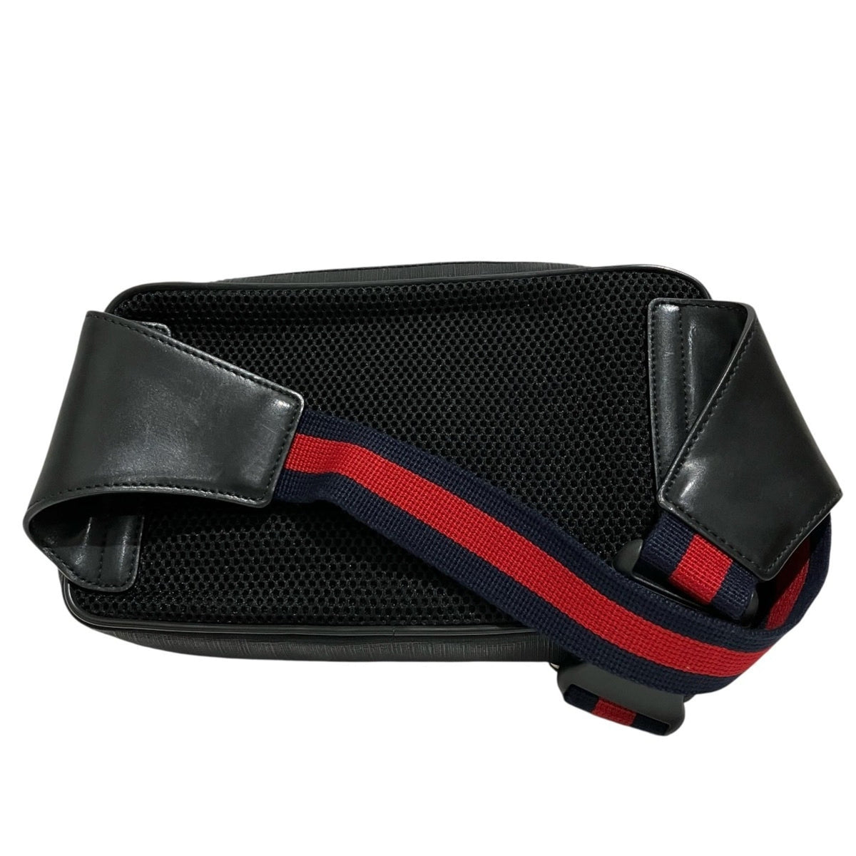 Gucci Black Canvas Leather Sling Bag (Pre-Owned)