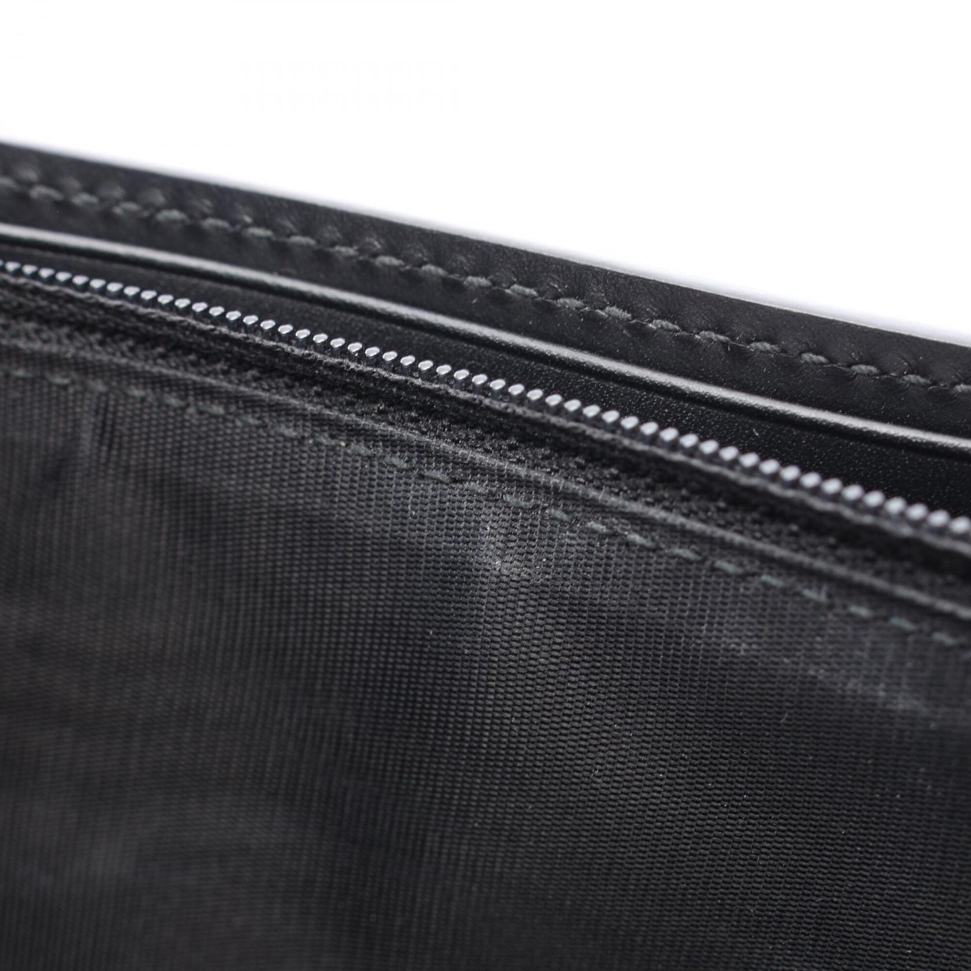 Gucci Guccissima Black Leather Long Wallet (Bi-Fold) (Pre-Owned)