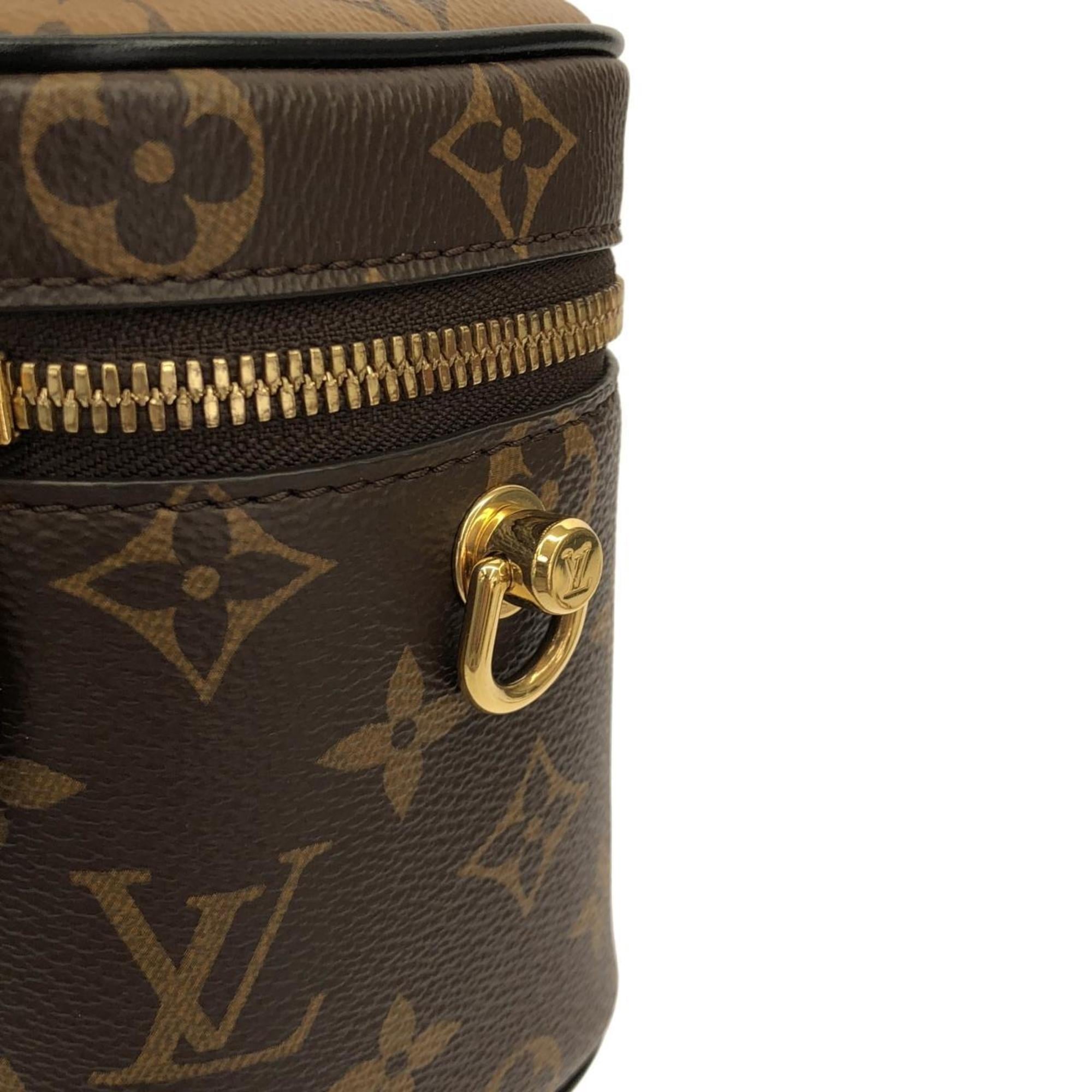 Louis Vuitton Monogram Marron Coated Canvas Handbag Vanity Bag (Pre-Owned)