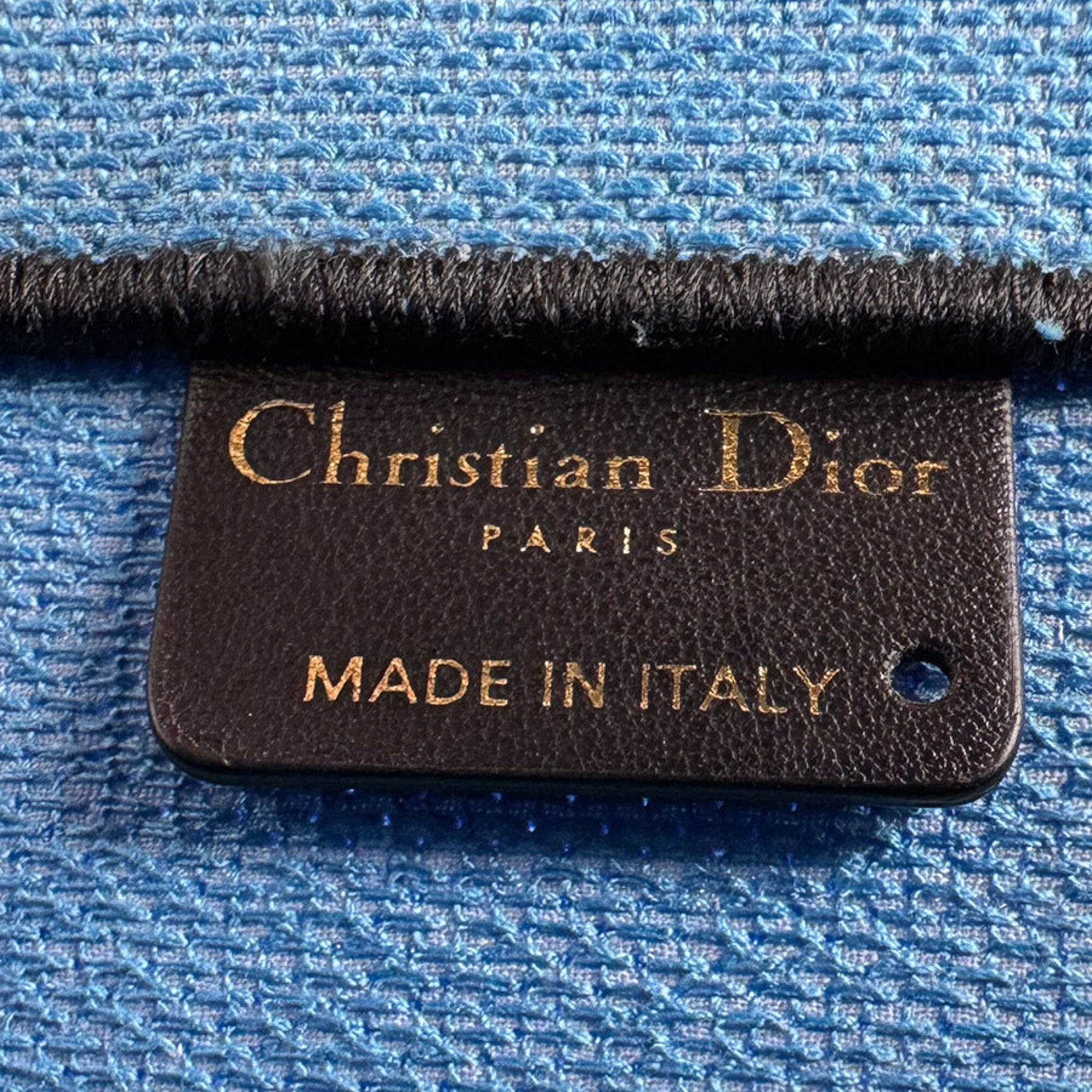 Christian Dior Black Blue Pink Canvas Handbag (Pre-Owned)
