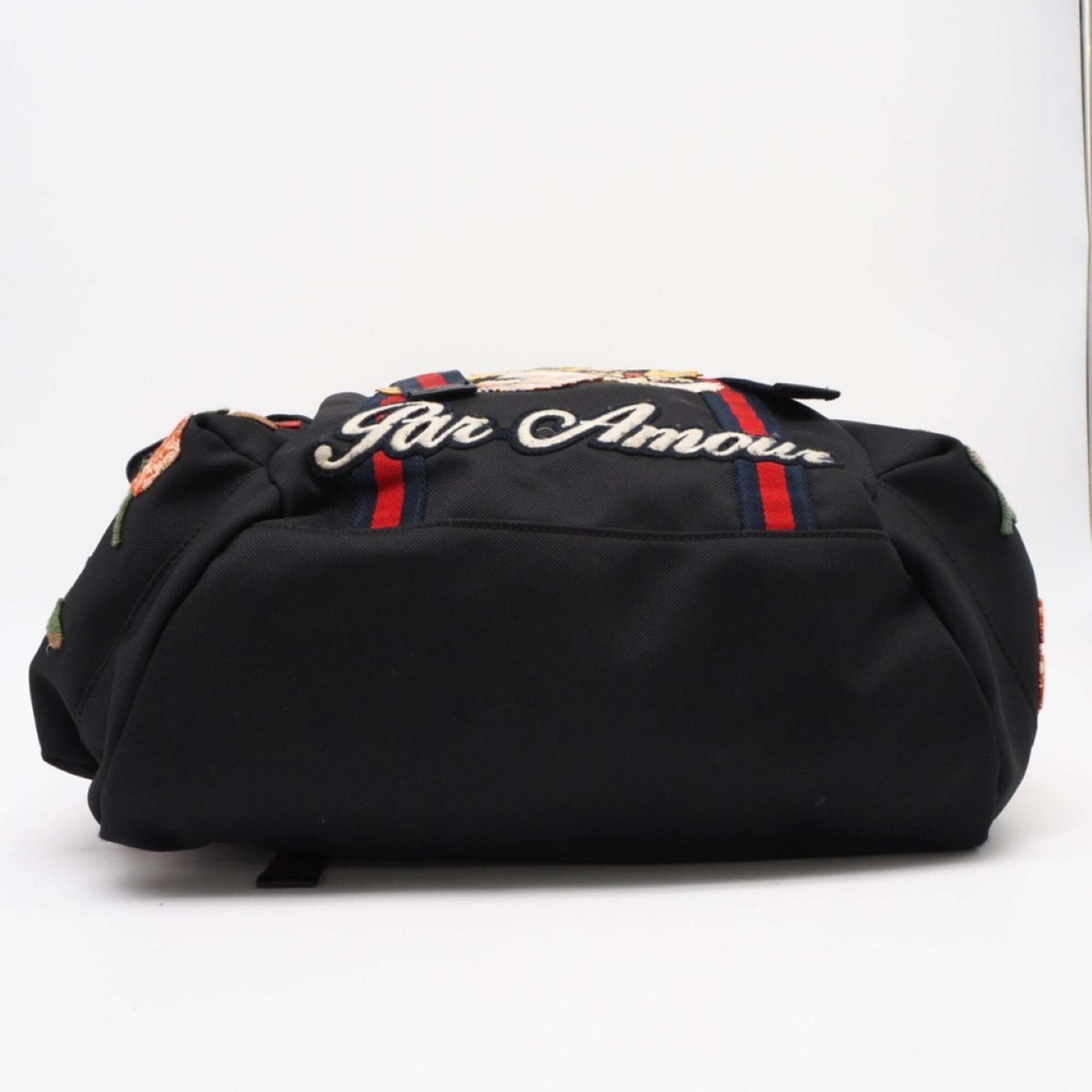 Gucci Black Multi-Color Nylon Backpack (Pre-Owned)