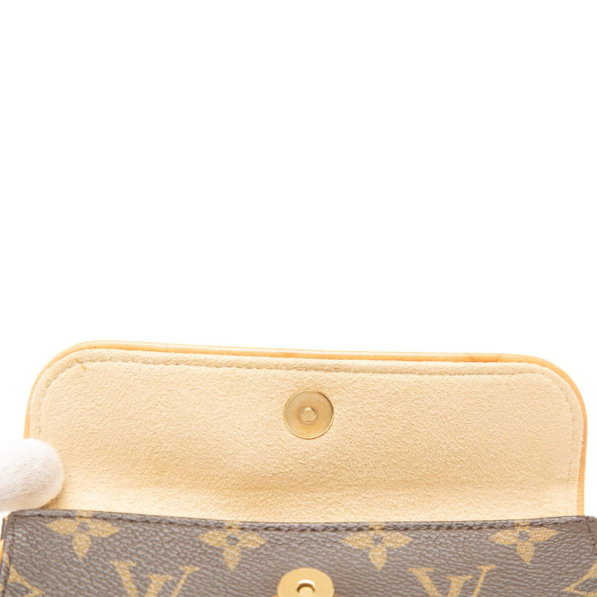 Louis Vuitton Brown Pvc Leather Pochette Sling Bag (Pre-Owned)