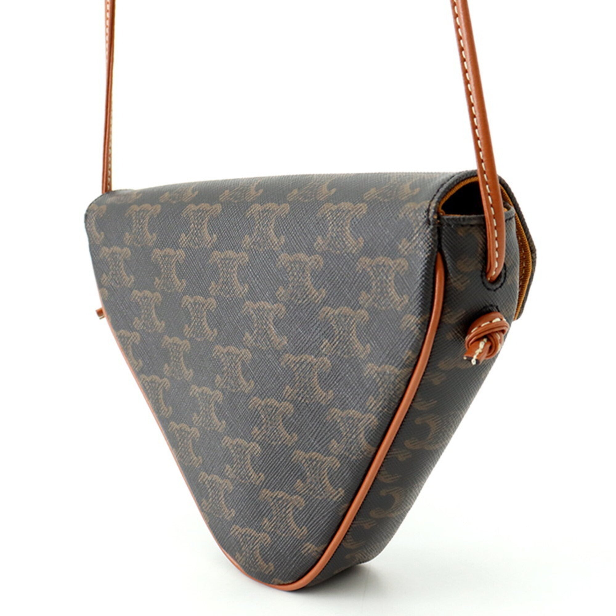 Celine Brown Pvc Leather Handbag Shoulder Bag (Pre-Owned)