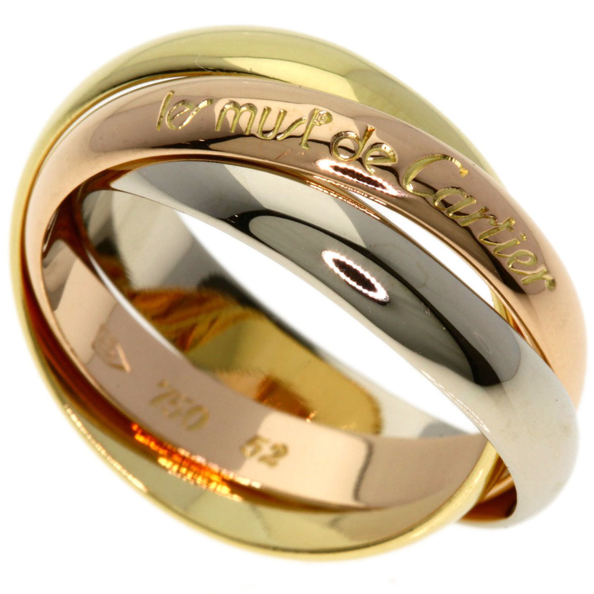 Cartier Trinity Yellow Gold (18K) Pink Gold (18K) White Gold (18K) Band Ring (Pre-Owned)