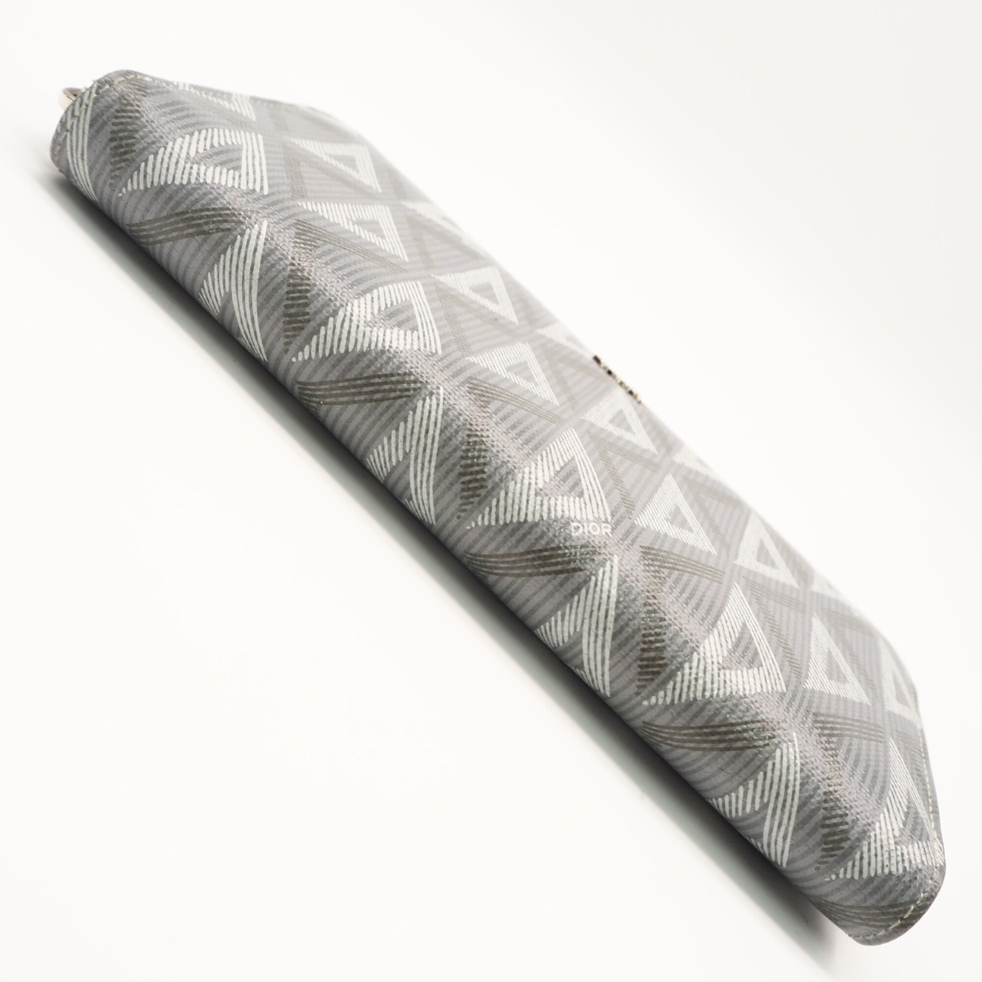 Christian Dior Gray Coated Canvas Leather Long Wallet (Bi-Fold) (Pre-Owned)