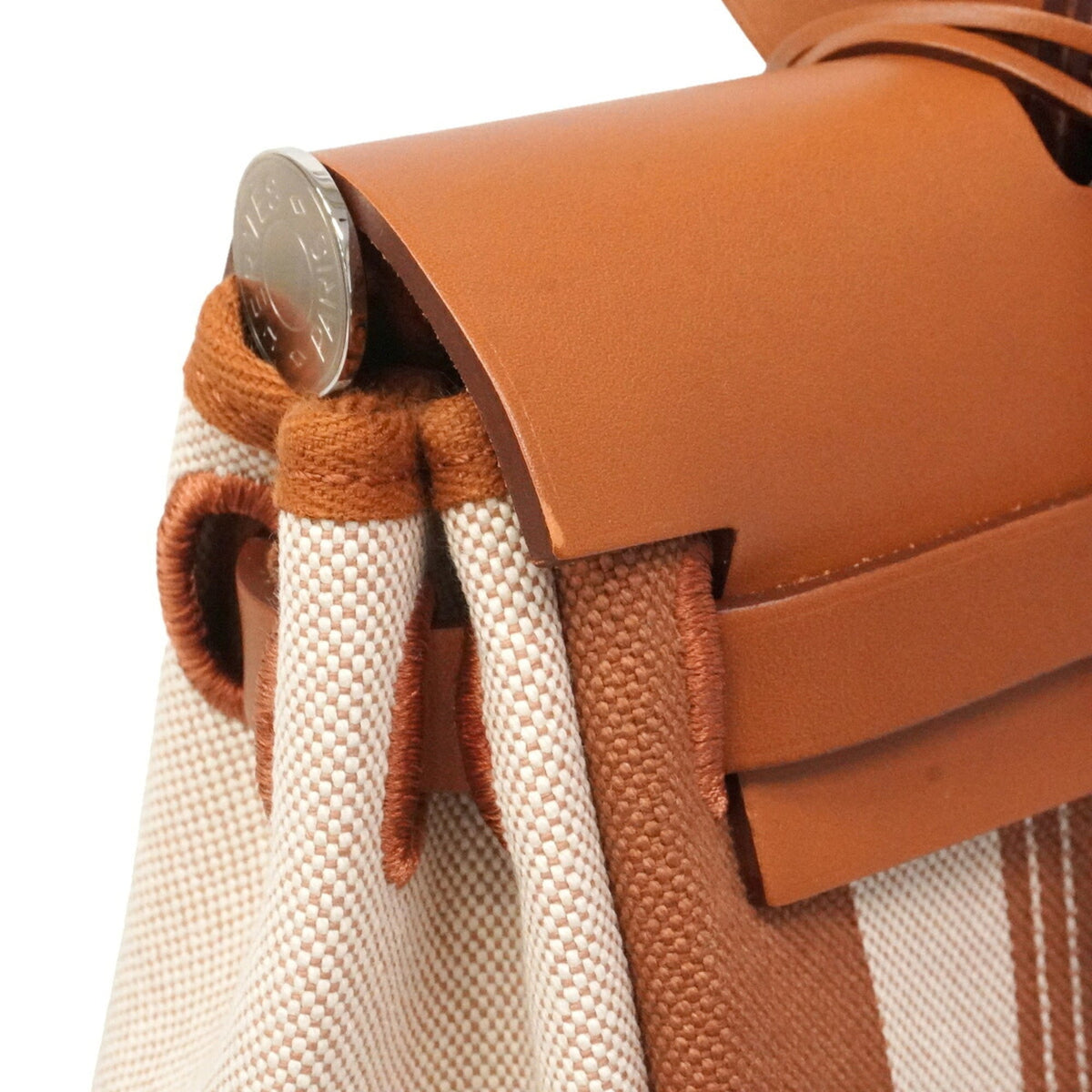Hermes Natural Toile H Handbag (Pre-Owned)