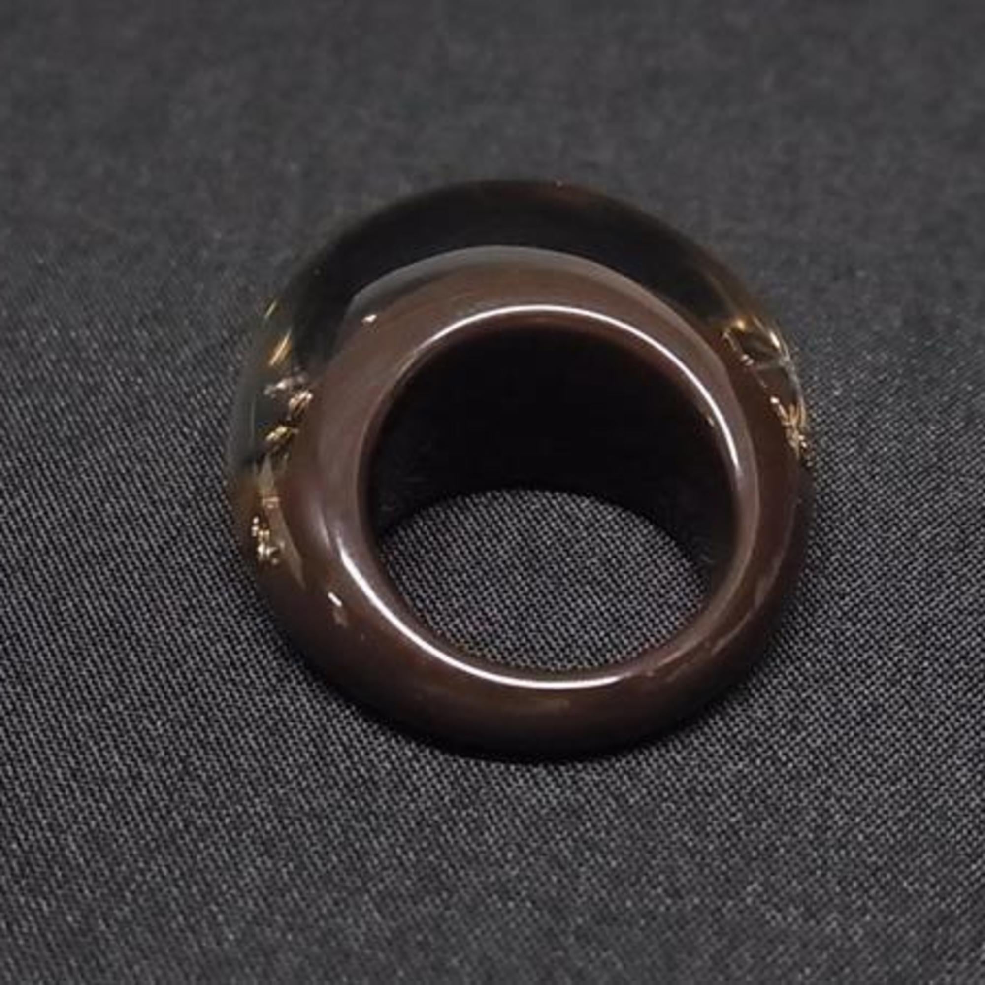 Louis Vuitton Brown Resin Band Ring (Pre-Owned)