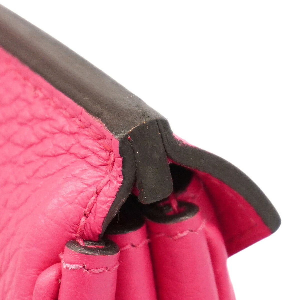 Hermes Rose Shocking Taurillon Clemence Leather Handbag (Pre-Owned)
