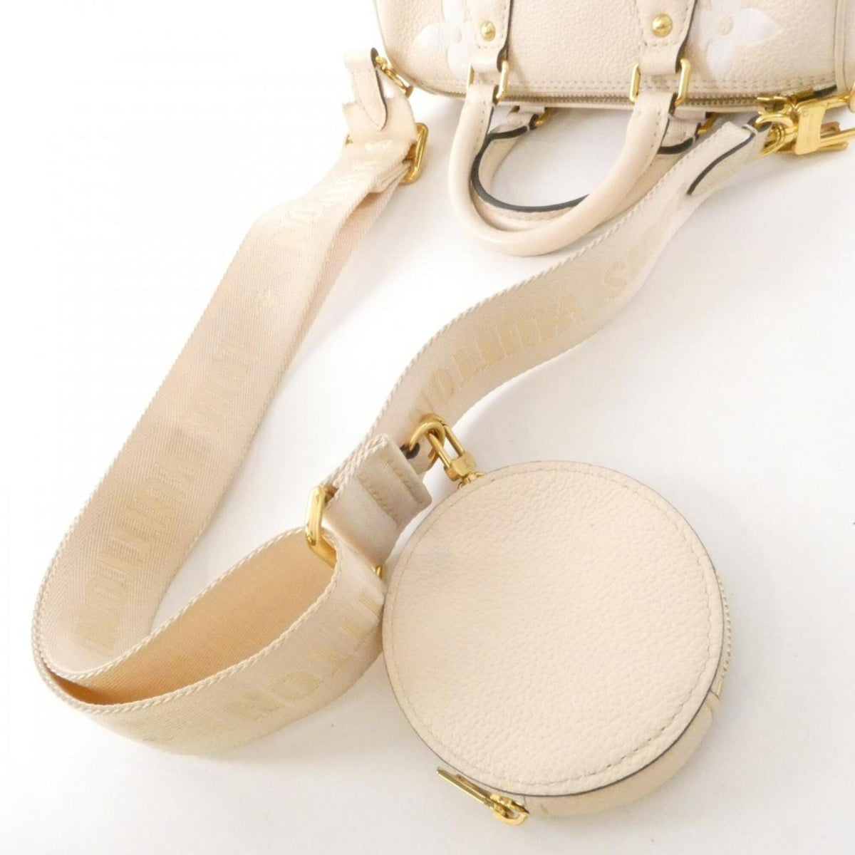 Louis Vuitton Monogram Empreinte Cream Saffron Monogram Empreinte Shoulder Bag (Pre-Owned)
