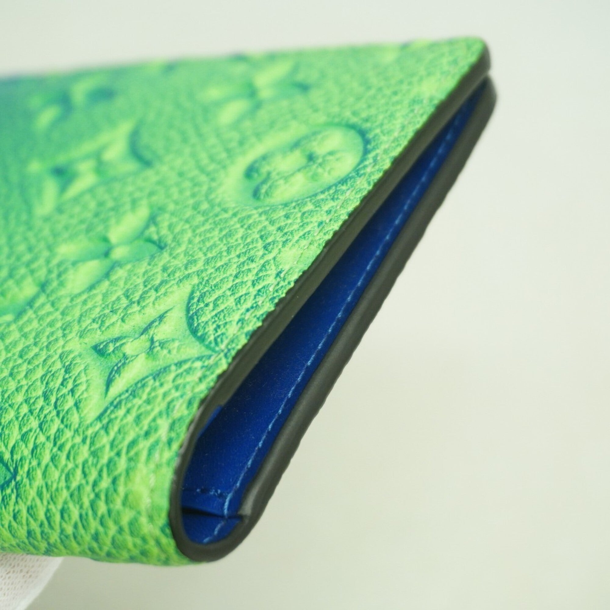 Louis Vuitton Blue Green Long Wallet (Bi-Fold) (Pre-Owned)