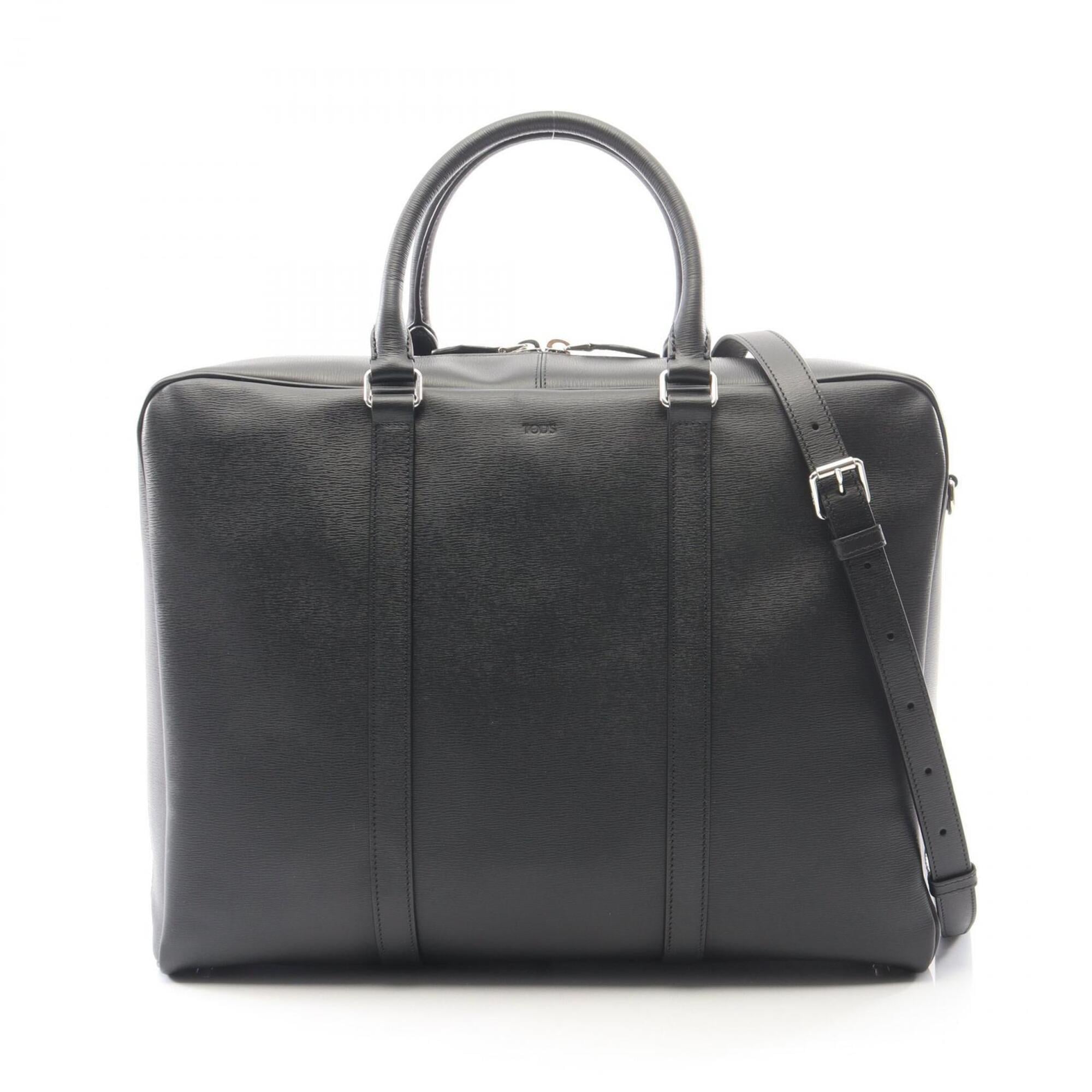 Tod's Black Leather Handbag (Pre-Owned)