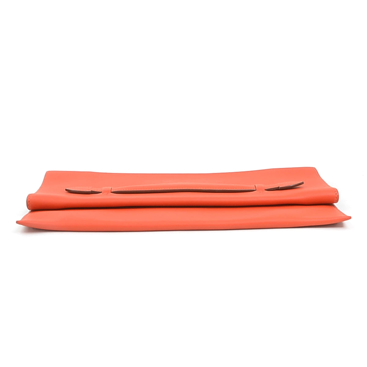 Hermes Red Orange Leather Clutch Bag (Pre-Owned)