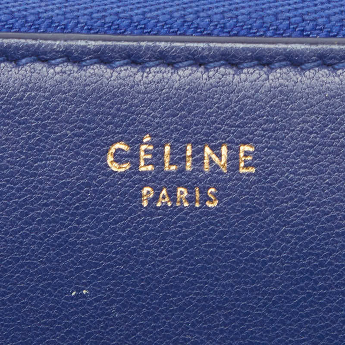 Celine Brown Navy Leather Long Wallet (Bi-Fold) (Pre-Owned)