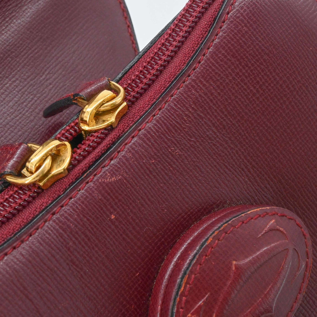 Cartier Bordeaux Leather Backpack (Pre-Owned)