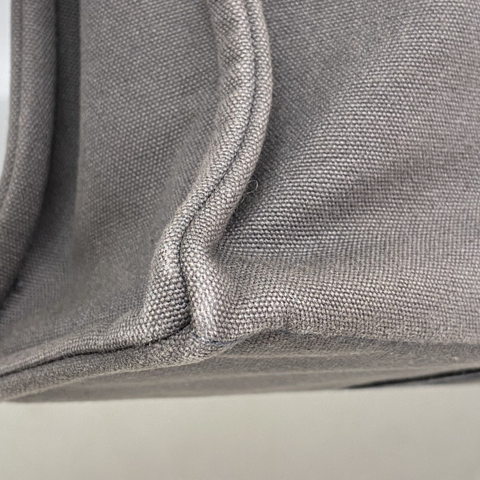 Hermes Gray Canvas Tote Bag (Pre-Owned)