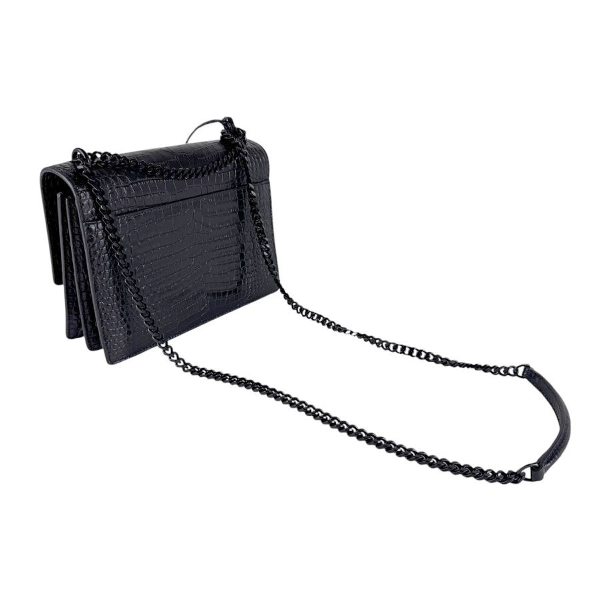 Saint Laurent Black Leather Shoulder Bag (Pre-Owned)