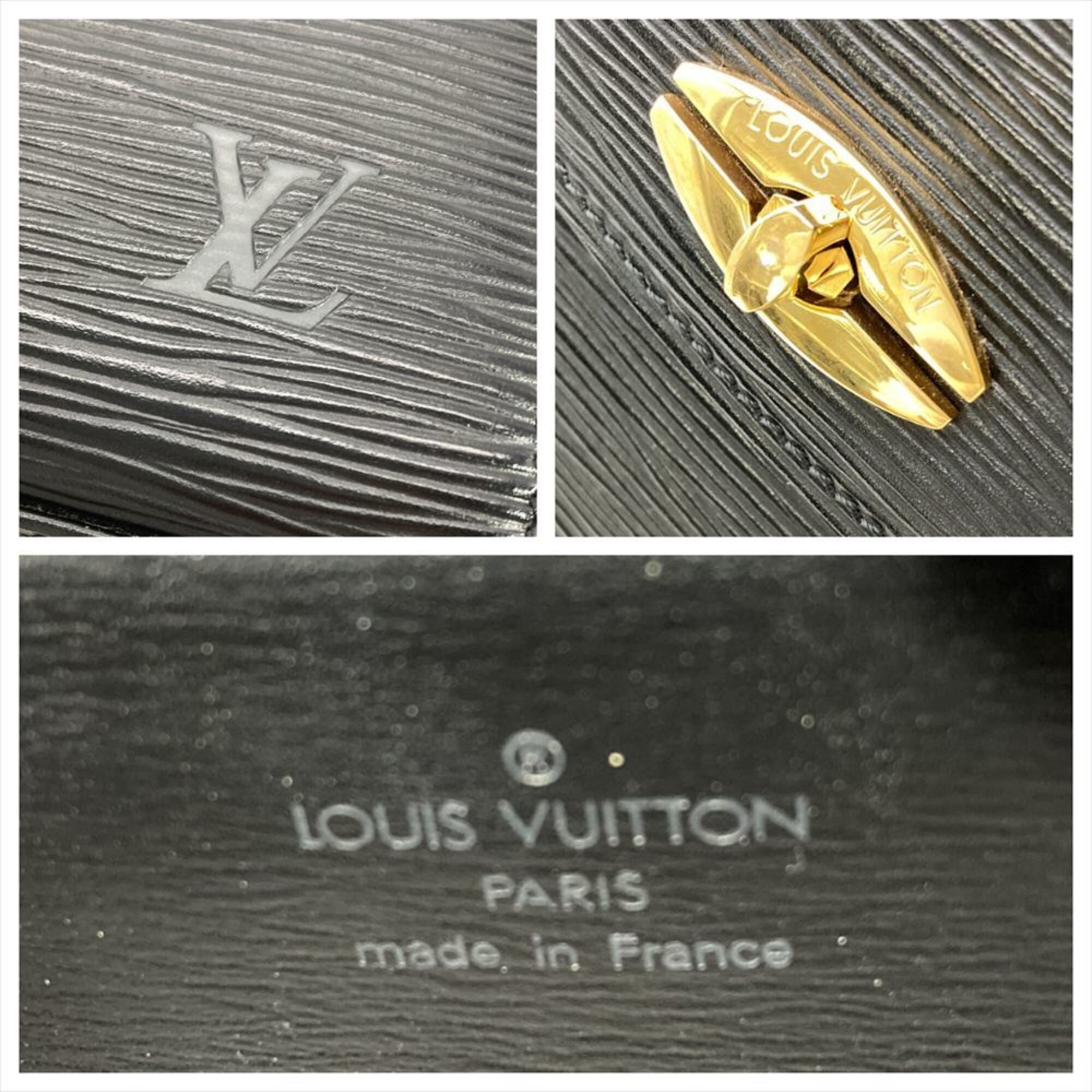 Louis Vuitton Black Noir Epi Leather Handbag (Pre-Owned)