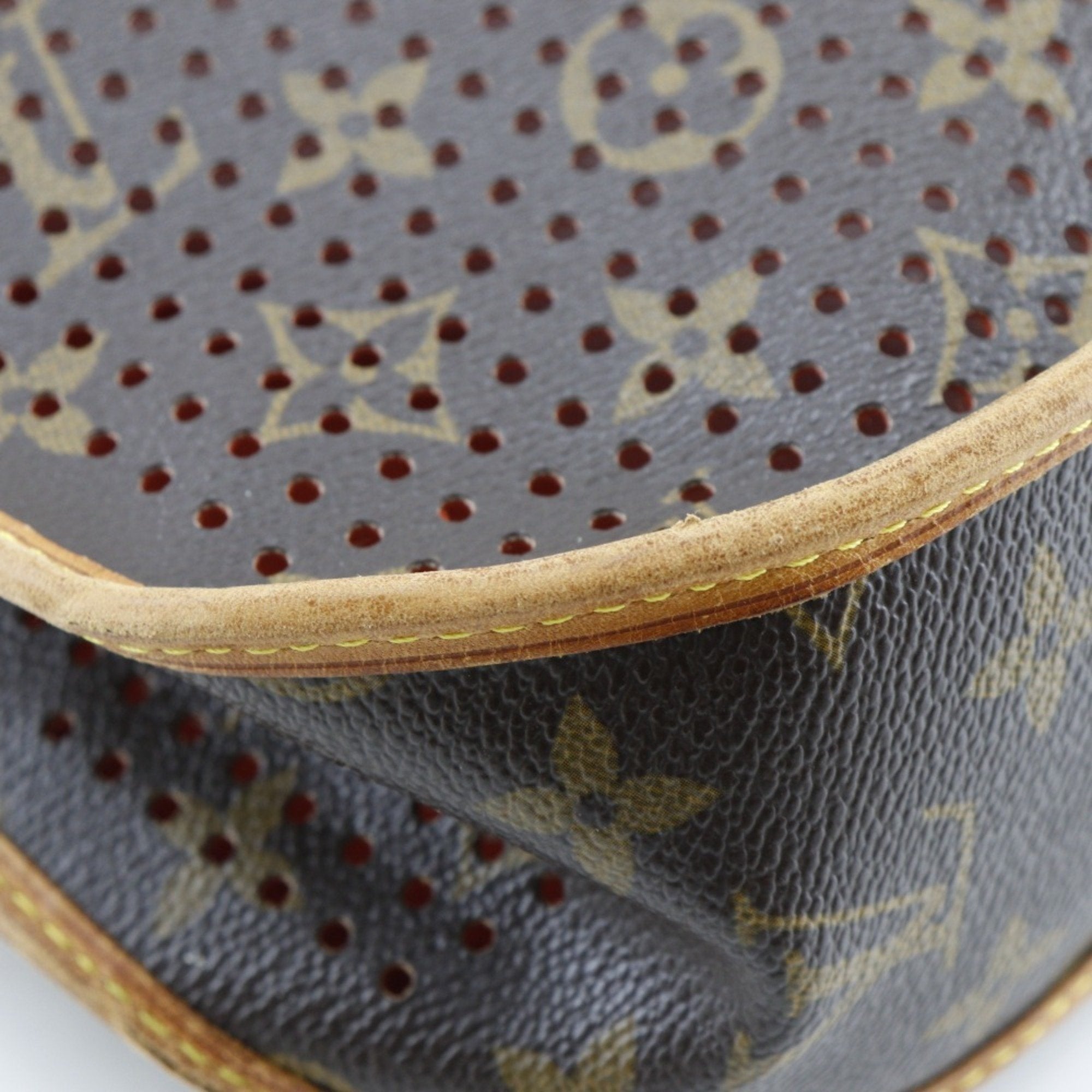 Louis Vuitton Brown Galle Orange Monogram Perforated Shoulder Bag (Pre-Owned)
