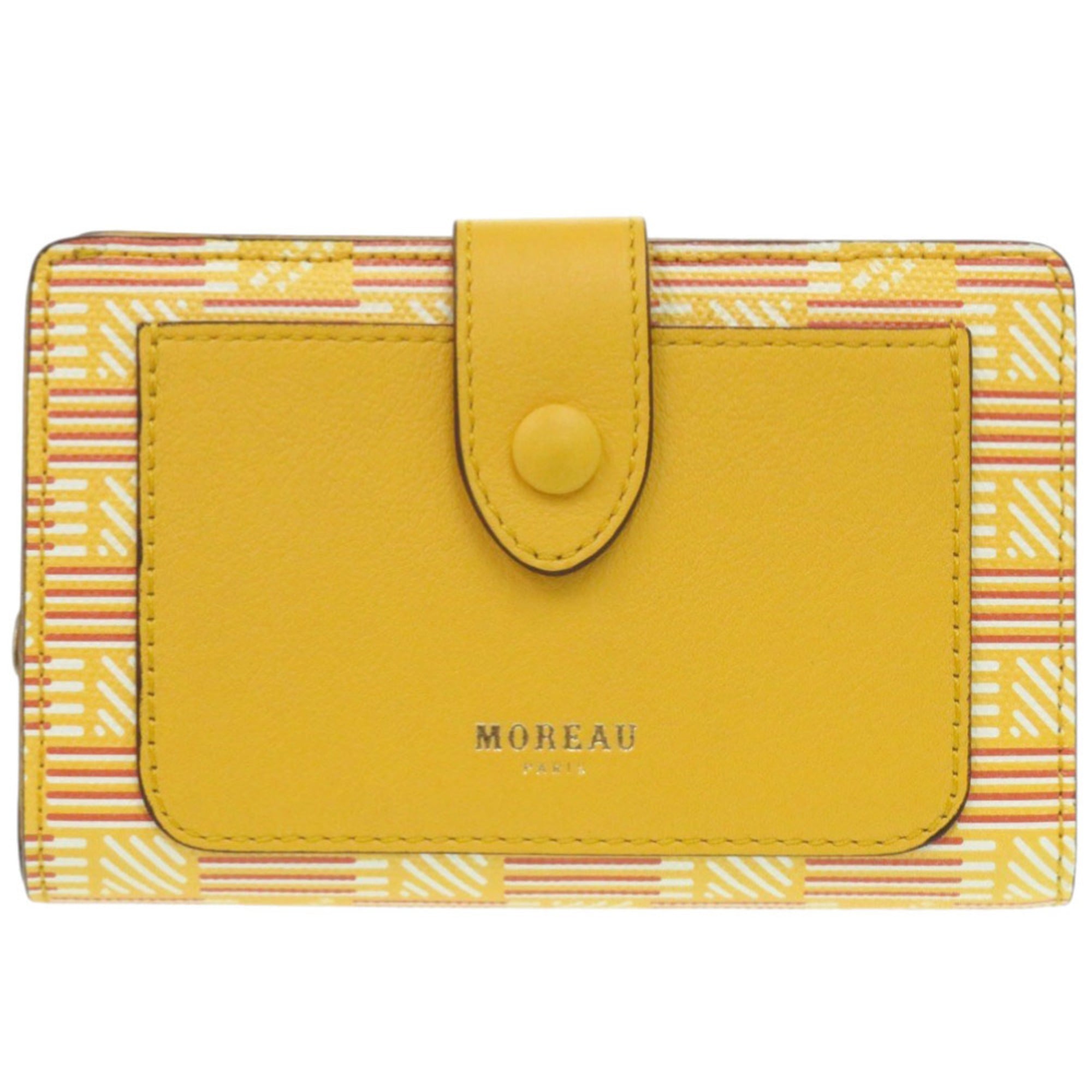 Moreau Gold Yellow Leather Wallet (Bi-Fold) (Pre-Owned)