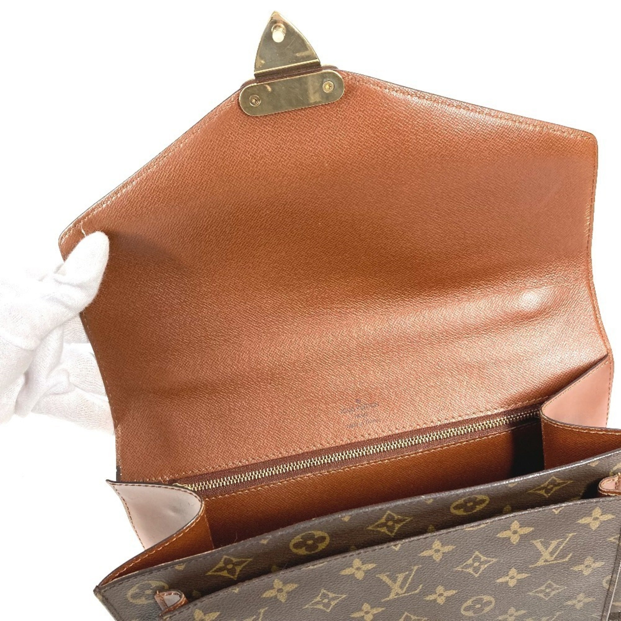 Louis Vuitton Brown Monogram Canvas Handbag (Pre-Owned)