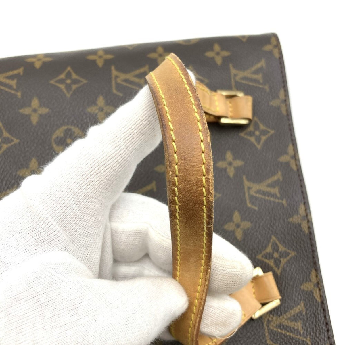 Louis Vuitton Brown Monogram Canvas Handbag (Pre-Owned)